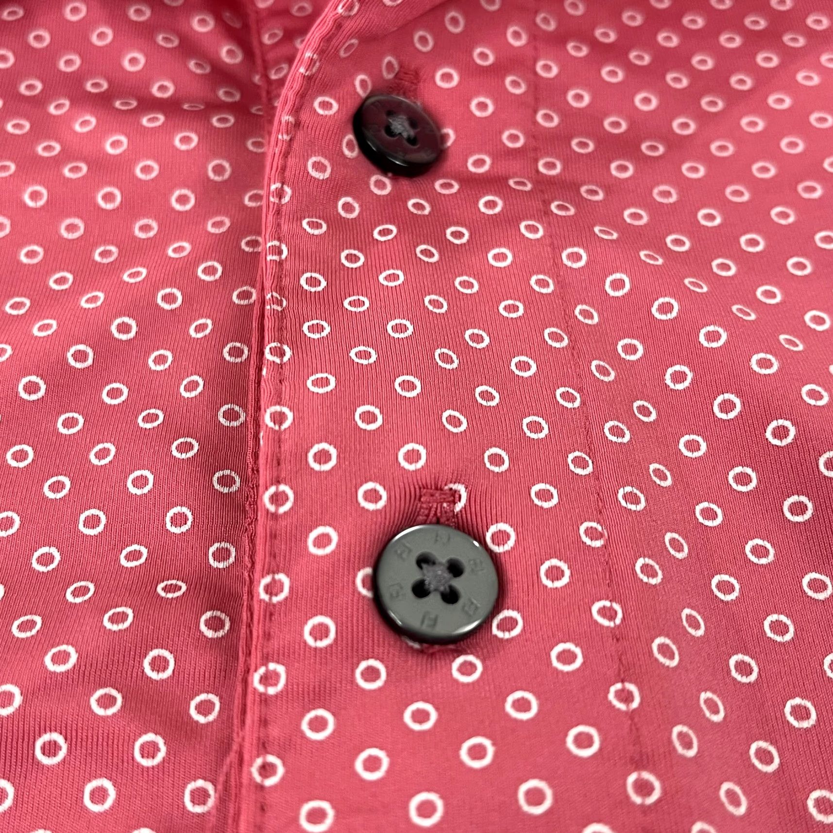 Footjoy FootJoy Polo Mens M Pink White Circles Performance Golf Heidelberg Germany Polo Shirt Men Pink Circles FootJoy Size US M / EU 48-50 / 2 - 3 Thumbnail