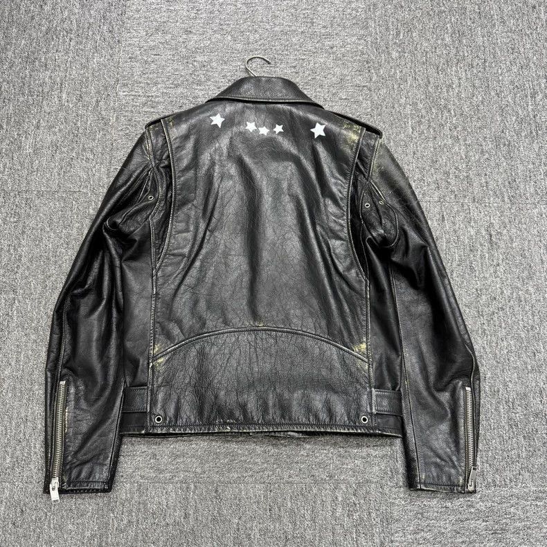 Saint Laurent Paris SLP Distressed Leather Biker Jacket- Size US L / EU 52-54 / 3 - 5 Thumbnail