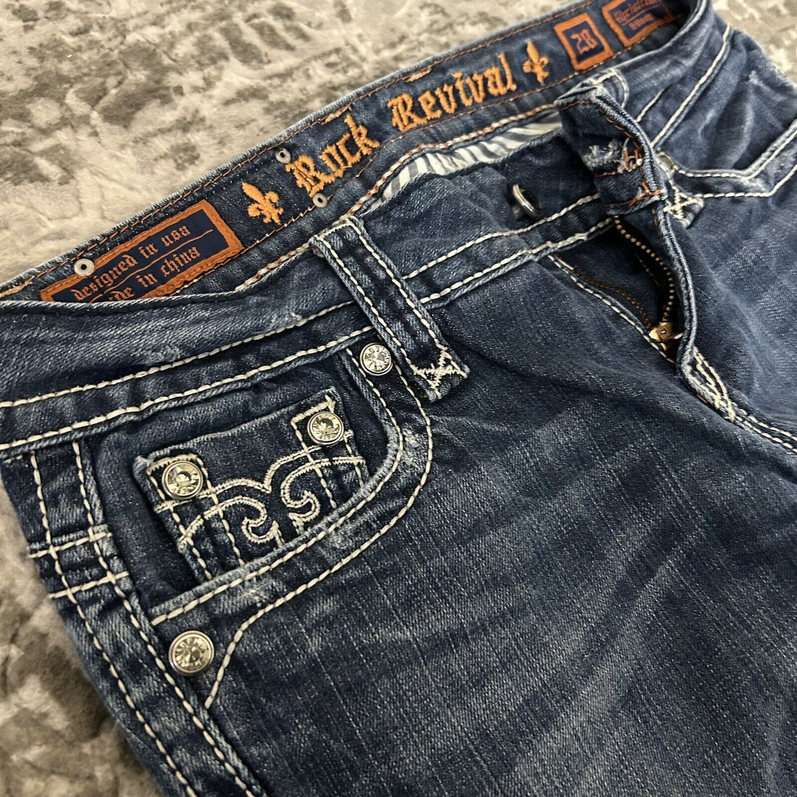 Rock Revival Rock Revival Christina Skinny Jeans Distressed Women’s Sz 28 Size 28" / US 6 / IT 42 - 4 Thumbnail