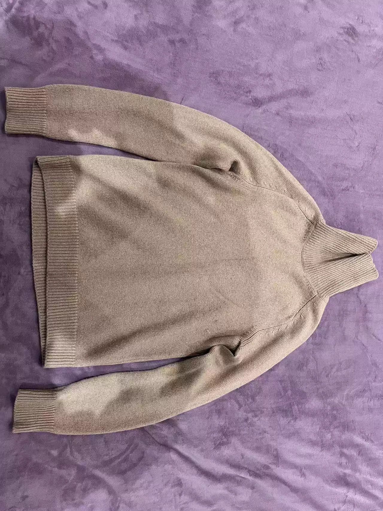 Saint Laurent camel khaki turtle neck