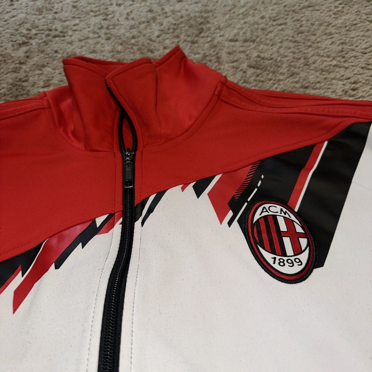 Adidas AC Milan Track Jacket Warm Up Y2K Size US L / EU 52-54 / 3 - 2 Thumbnail