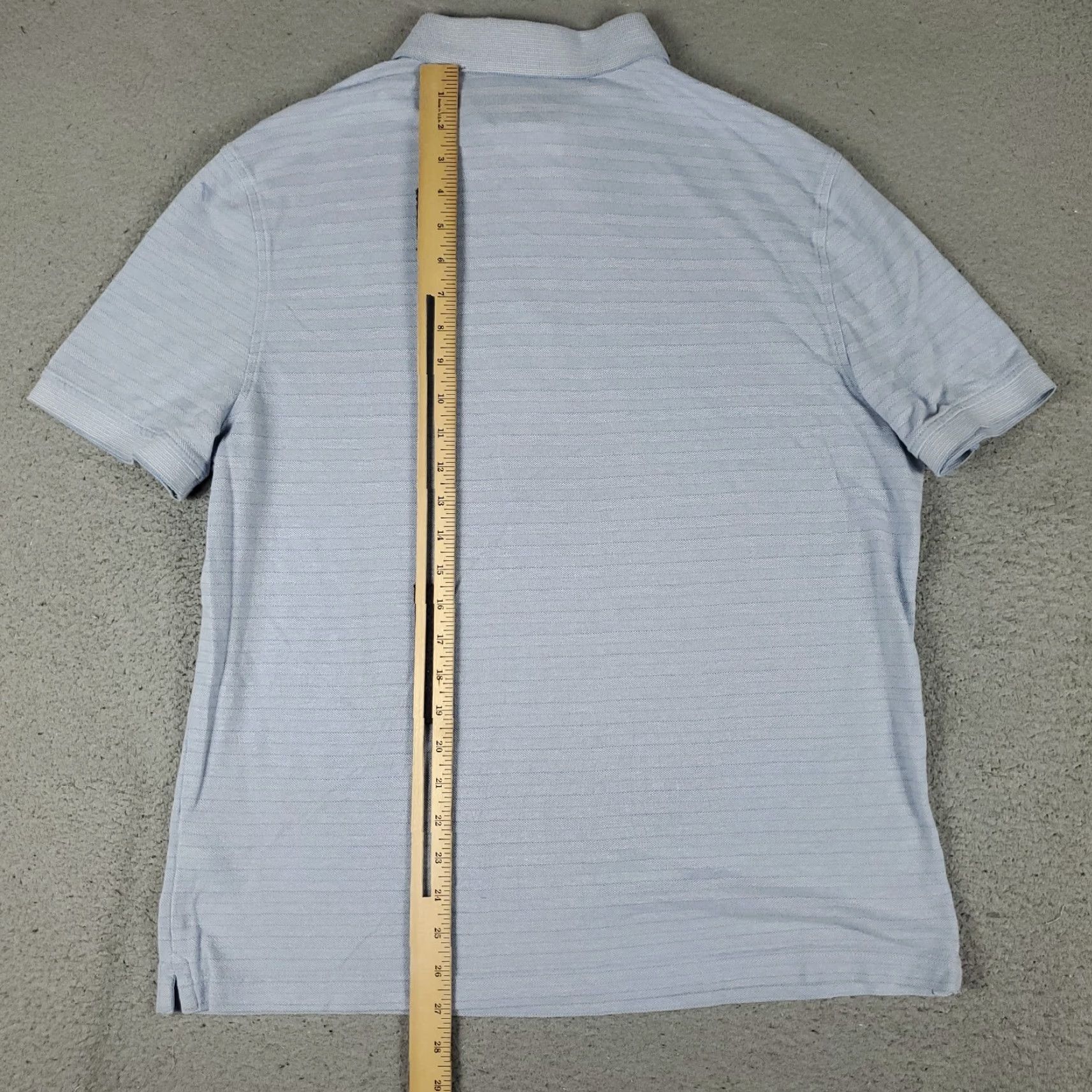 UNTUCKit UNTUCKit Polo Shirt Mens Size Large Blue Striped Golf Casual Short Sleeve Shirt Size US L / EU 52-54 / 3 - 3 Thumbnail