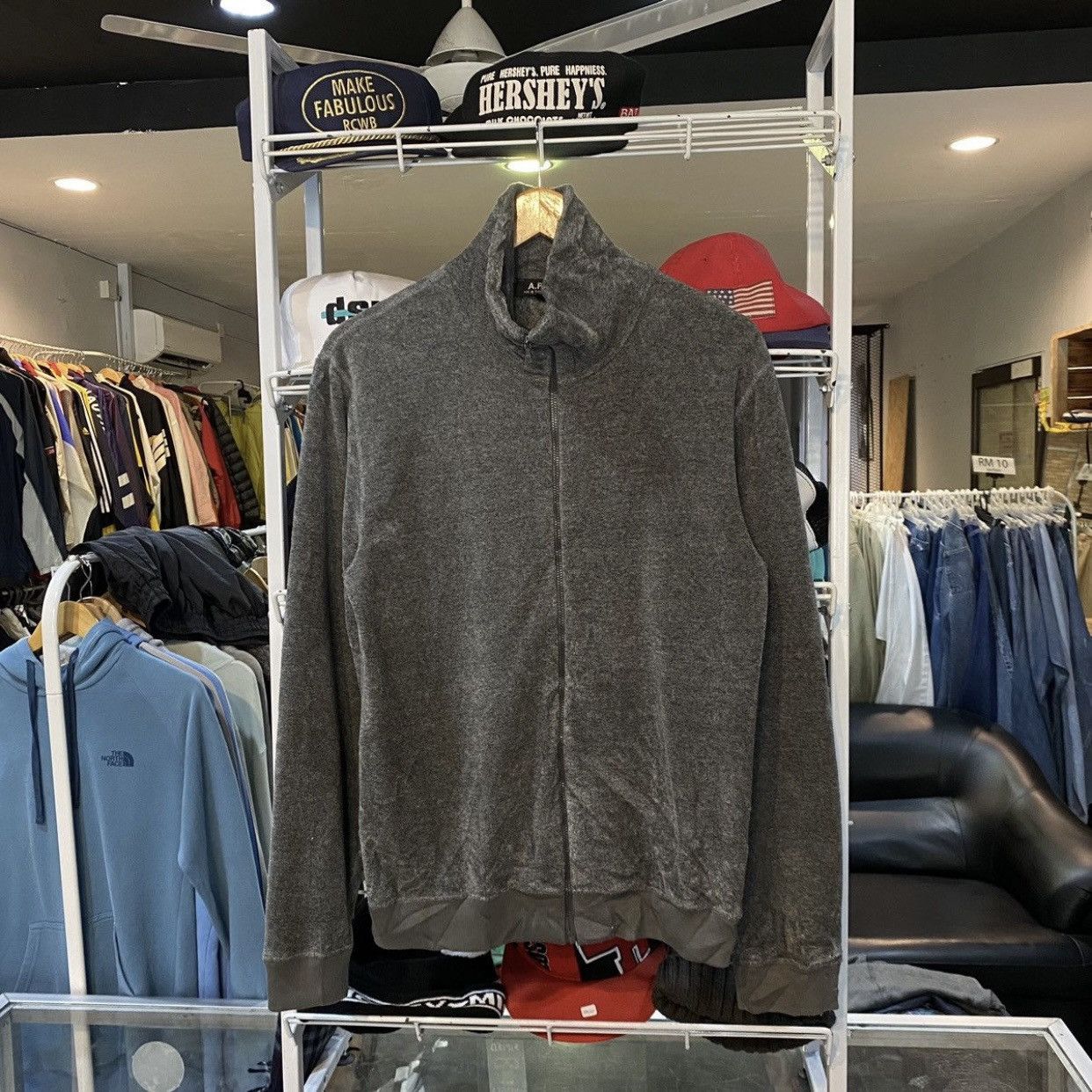 A.P.C. VINTAGE HIVER 1999 A.P.C. Grey Fleece Full-Zip Jacket Size US M / EU 48-50 / 2 - 1 Thumbnail