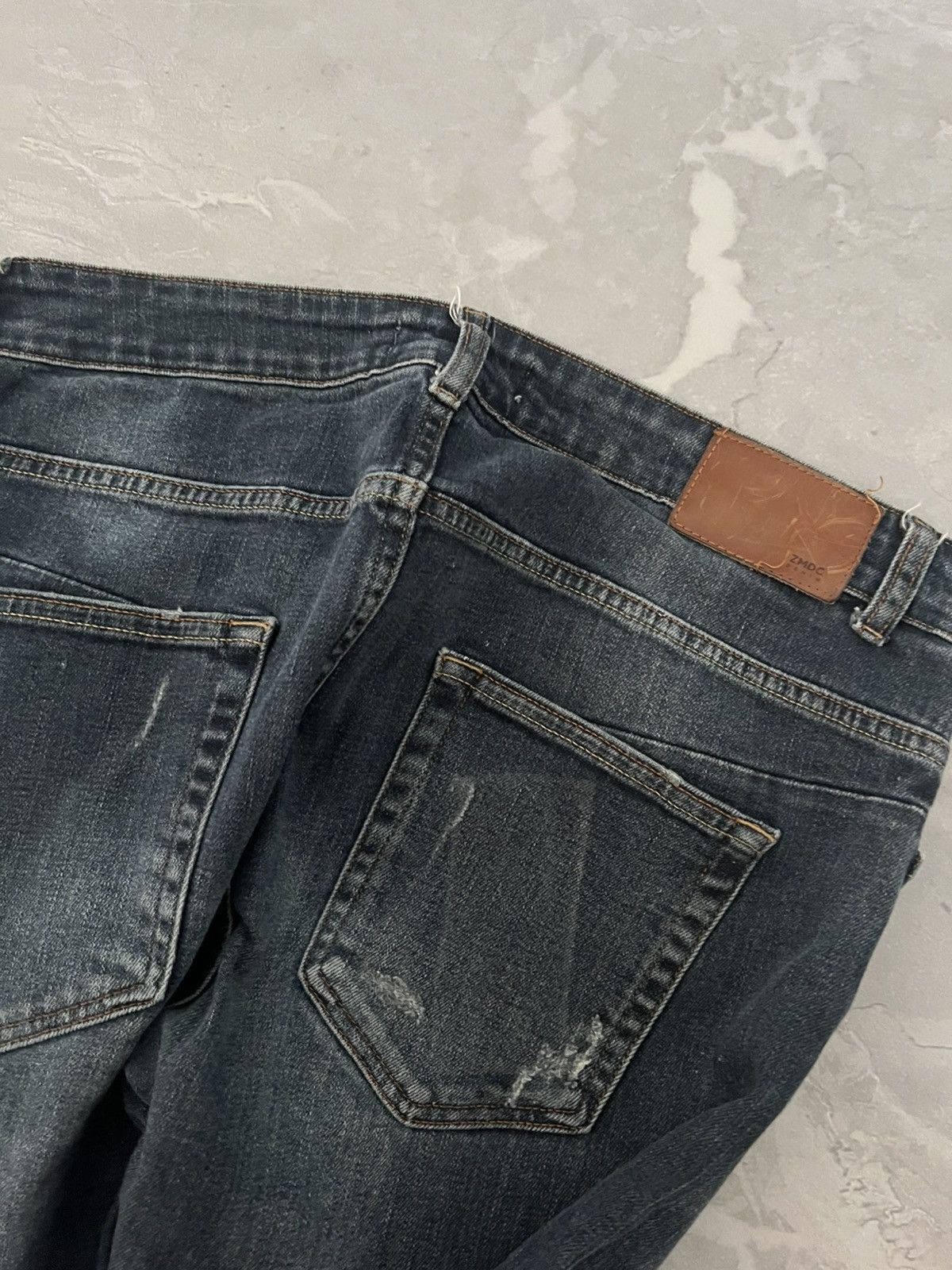 Japanese Brand Faded Slim Fit Black Jeans/ Everyday Minimal Look Glamour Size US 33 - 5 Thumbnail