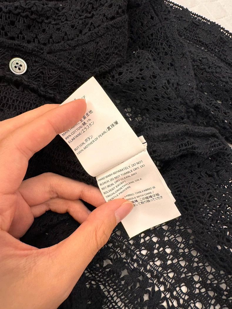 Our Legacy Our Legacy Black lace shirt with openwork Size US S / EU 44-46 / 1 - 5 Thumbnail