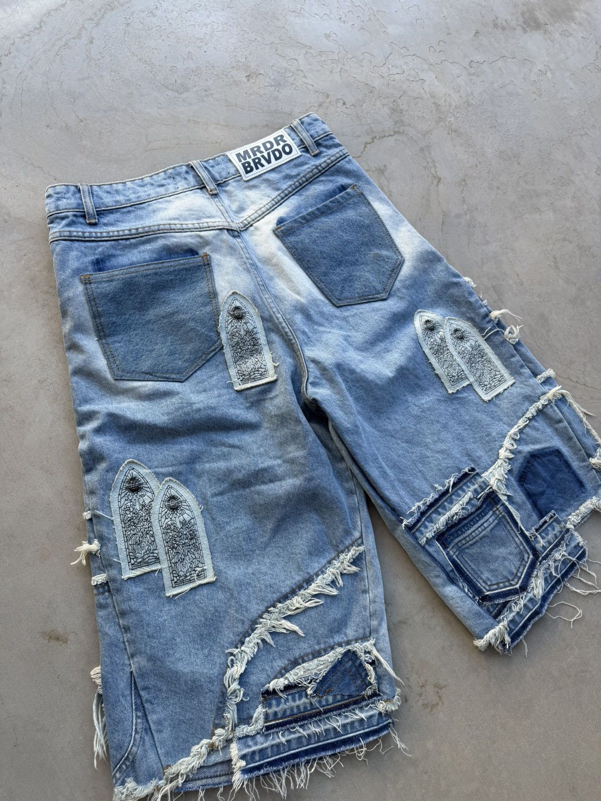 Who Decides War Who Decides War Patched Arch Blowout Denim Shorts Size 32 Size US 32 / EU 48 - 6 Thumbnail
