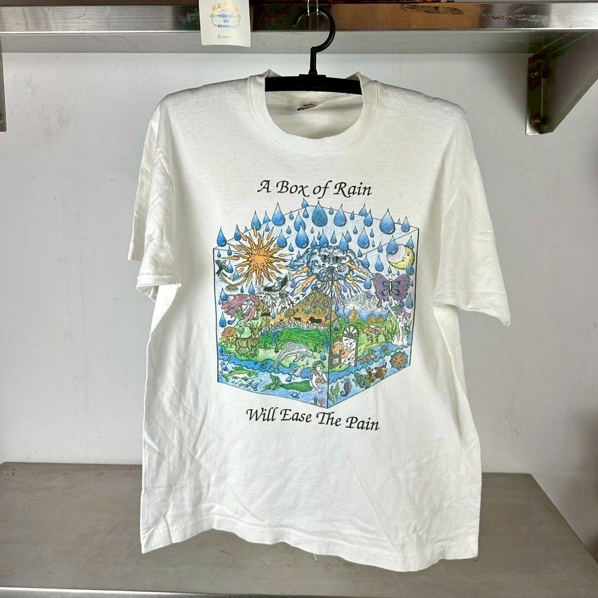 Fruit Of The Loom Vintage 90s Grateful Dead A box of Rain Rock Band T-shirt Size US L / EU 52-54 / 3 - 1 Thumbnail