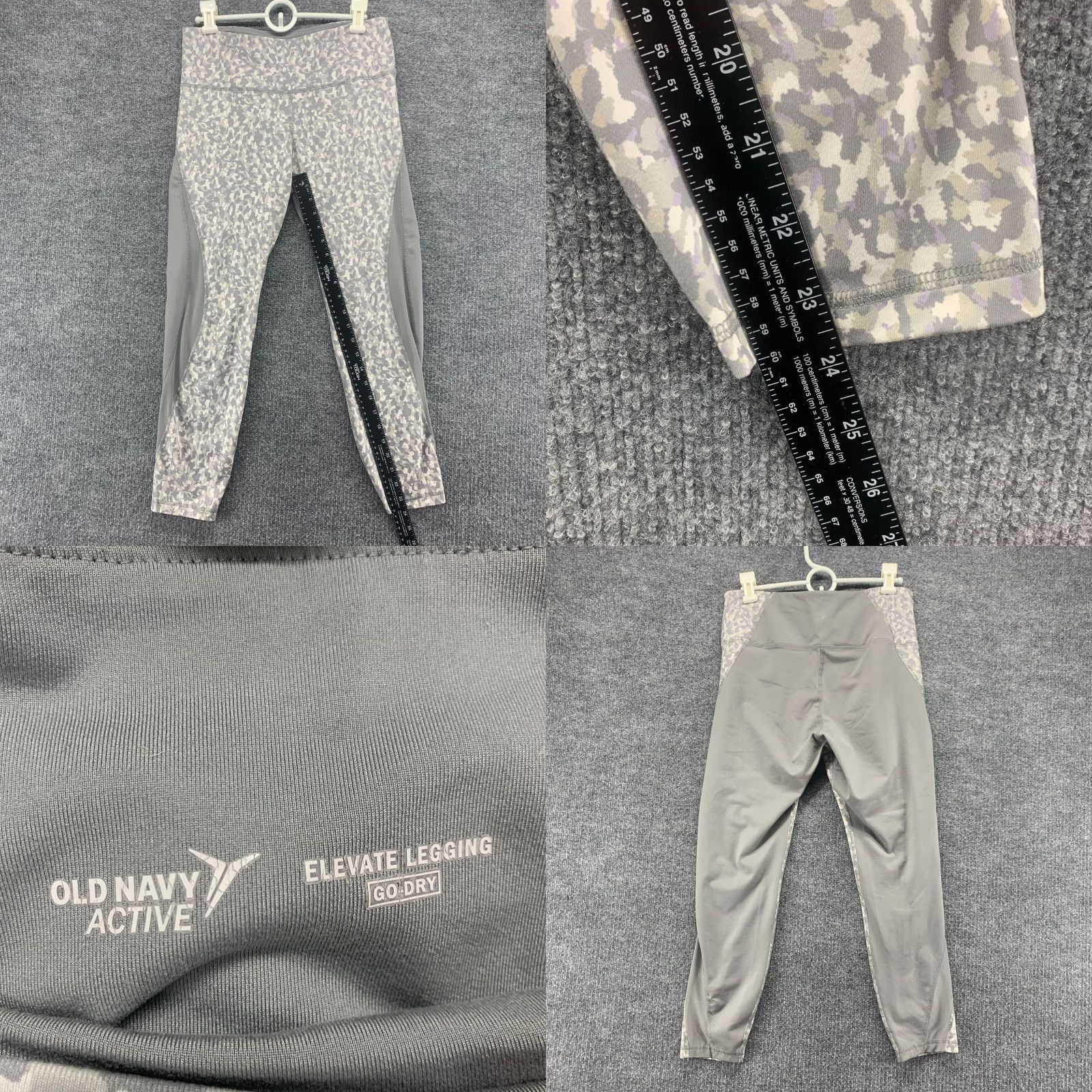 Old Navy Old Navy Leggings Womens Large L Gray Active Elevate Go Dry Stretch Leopard 29 Size 36" / US 14 / IT 50 - 8 Thumbnail