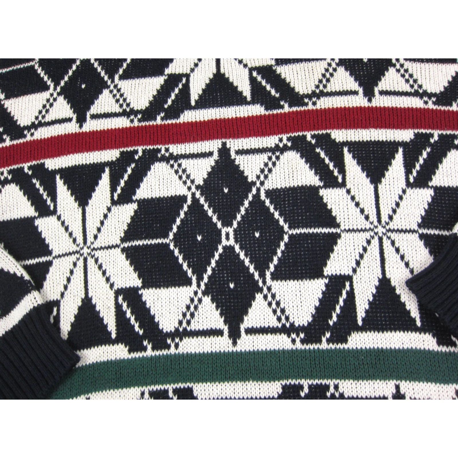 Jantzen Vintage Jantzen Sweater Mens M Blue Cotton Knit Pullover Crew Neck Diamond Geometric 80s United States Size US M / EU 48-50 / 2 - 3 Thumbnail