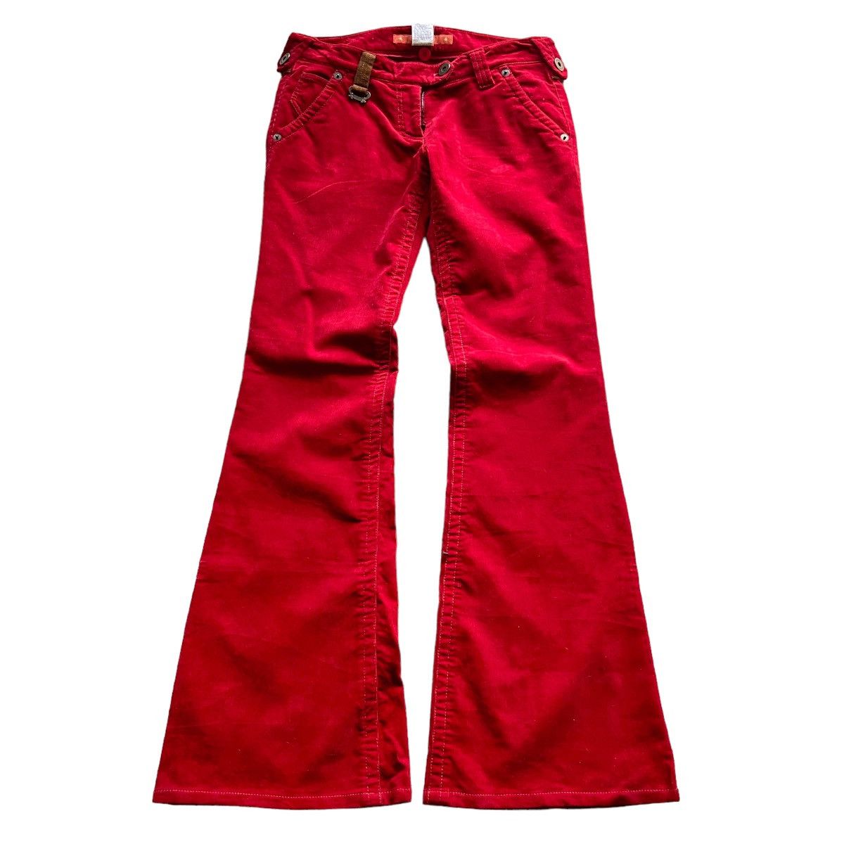 Japanese Brand Japanese-CASH Corduroy Studded Flare Pants Size US 29 - 1 Thumbnail