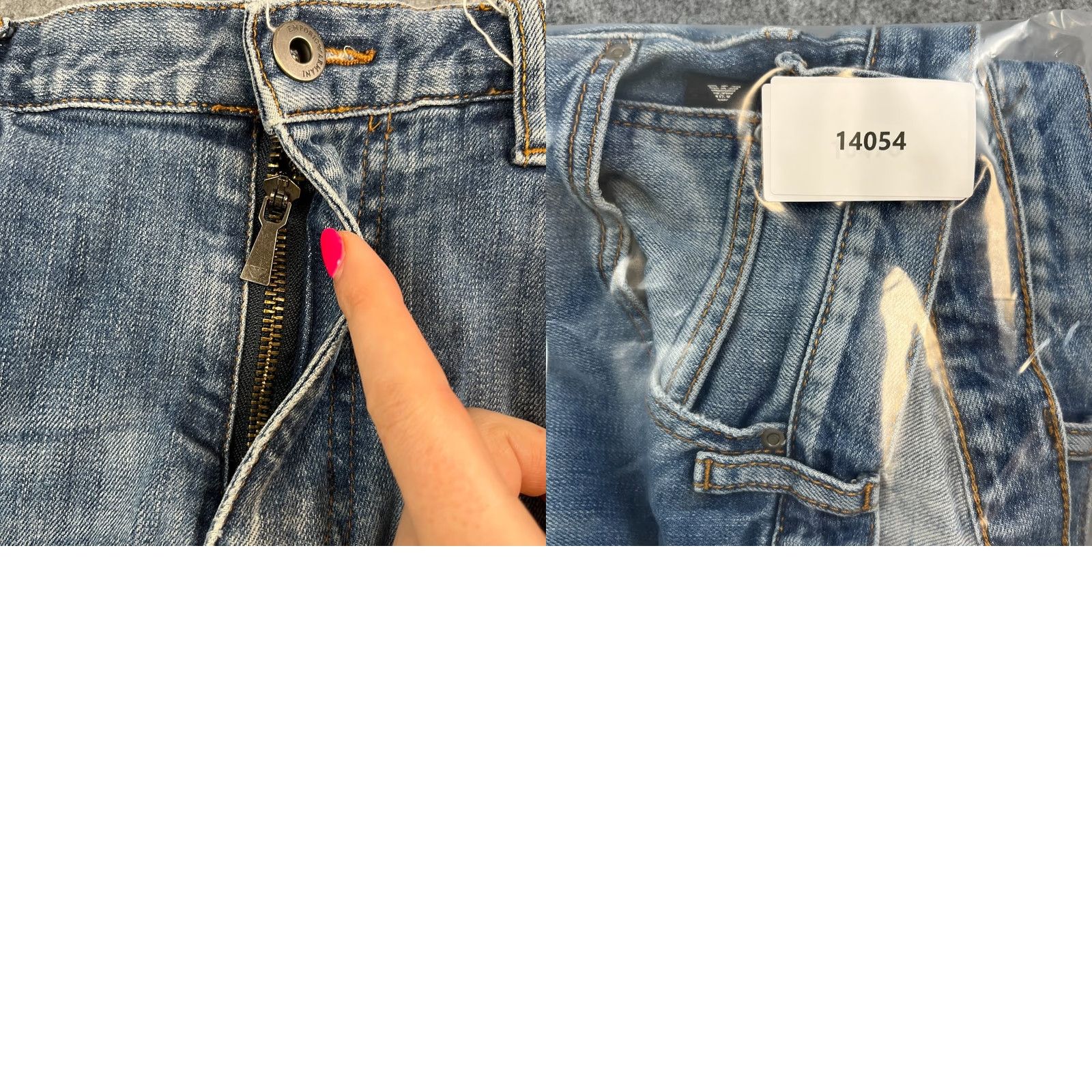 Vintage Armani Jeans Jeans Slim Tapered 33 32 Blue Denim Cotton Elastan Stretch 5-Pocket Mens Regular Waist 33 Inseam 32 In 10 Rise Classic Vintage NoN/A Size US 33 - 9 Thumbnail