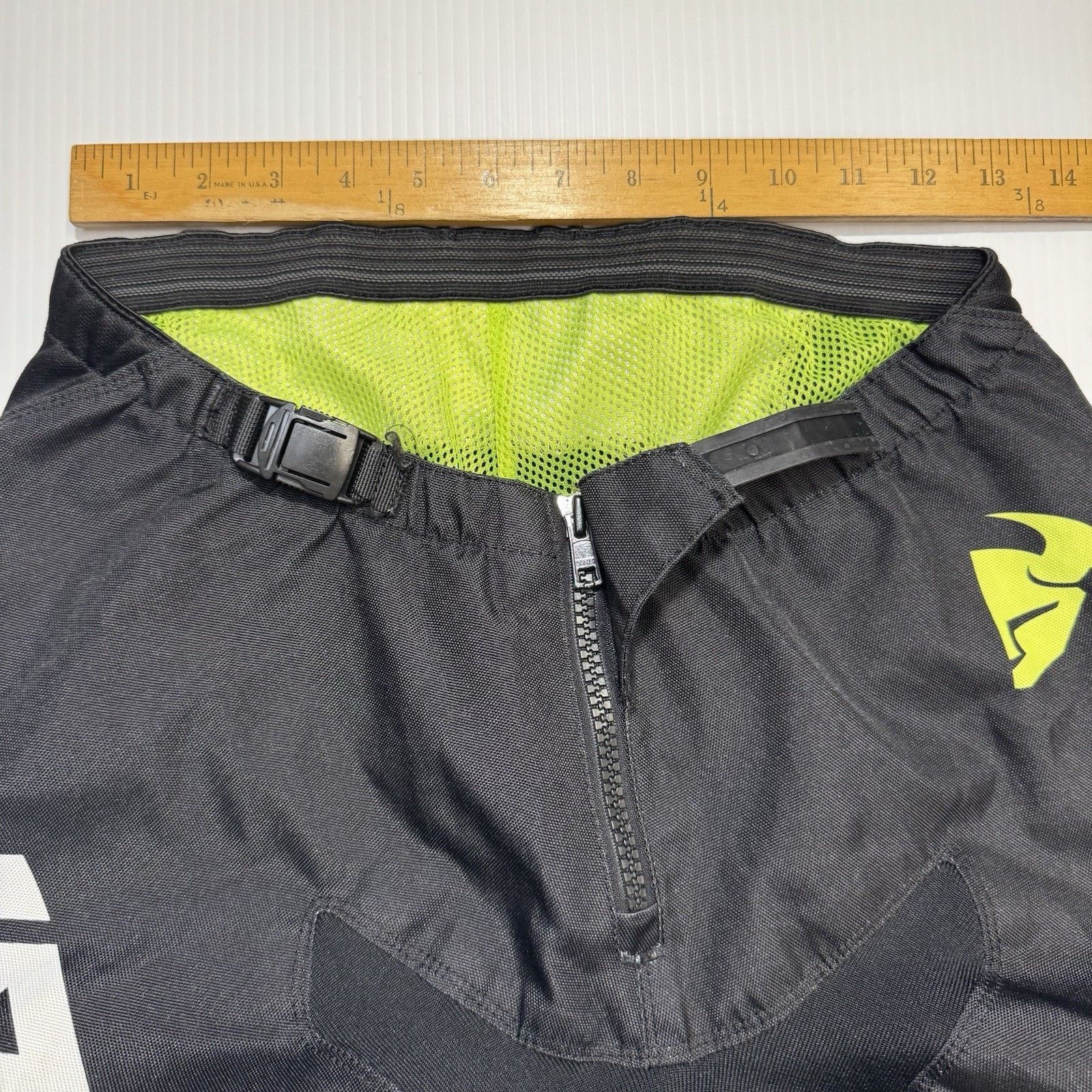Fox Racing Thor Sector Youth Motocross Pants Black Hi-Vis Yellow Sz MED Size US 26 / EU 42 - 4 Thumbnail