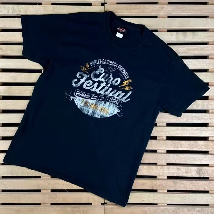 Harley Davidson × Vintage Mens T Shirt Harley Davidson Vintage Size L Big Logo Size US L / EU 52-54 / 3 - 1 Thumbnail