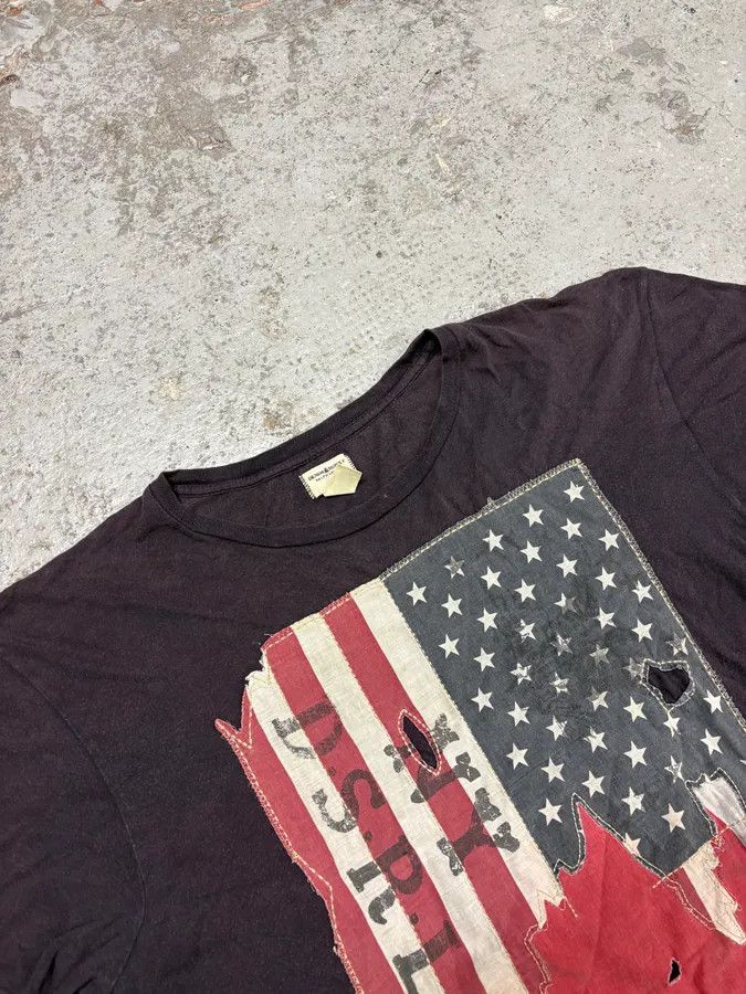 Polo Ralph Lauren 2000s Ralph Lauren Denim & Supply USA Japan Destroyed Flag Faded Black T-Shirt Size US M / EU 48-50 / 2 - 5 Thumbnail