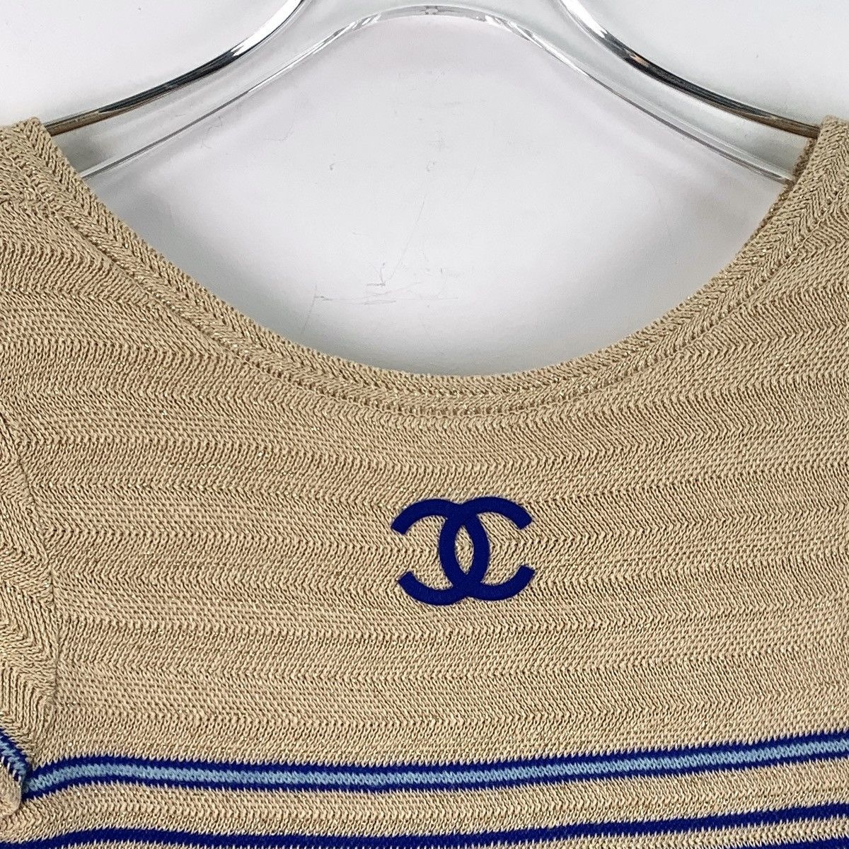 Chanel Chanel Colorblocked Stripe Linen Short Sleeve Knit Size XS / US 0-2 / IT 36-38 - 3 Thumbnail