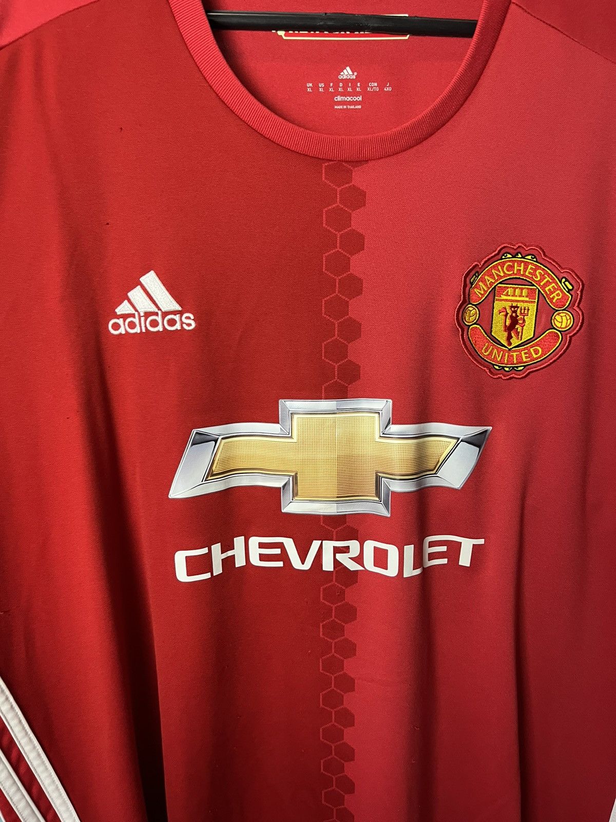 Vintage Adidas Manchester United 2016/17 Home Soccer Jersey Size XL Size US XL / EU 56 / 4 - 2 Thumbnail