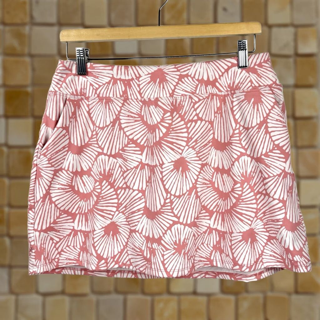 Tommy Bahama Tommy Bahama Skort Womens L Floral Pink White Stretch Casual Travel Size 36" / US 14 / IT 50 - 1 Thumbnail