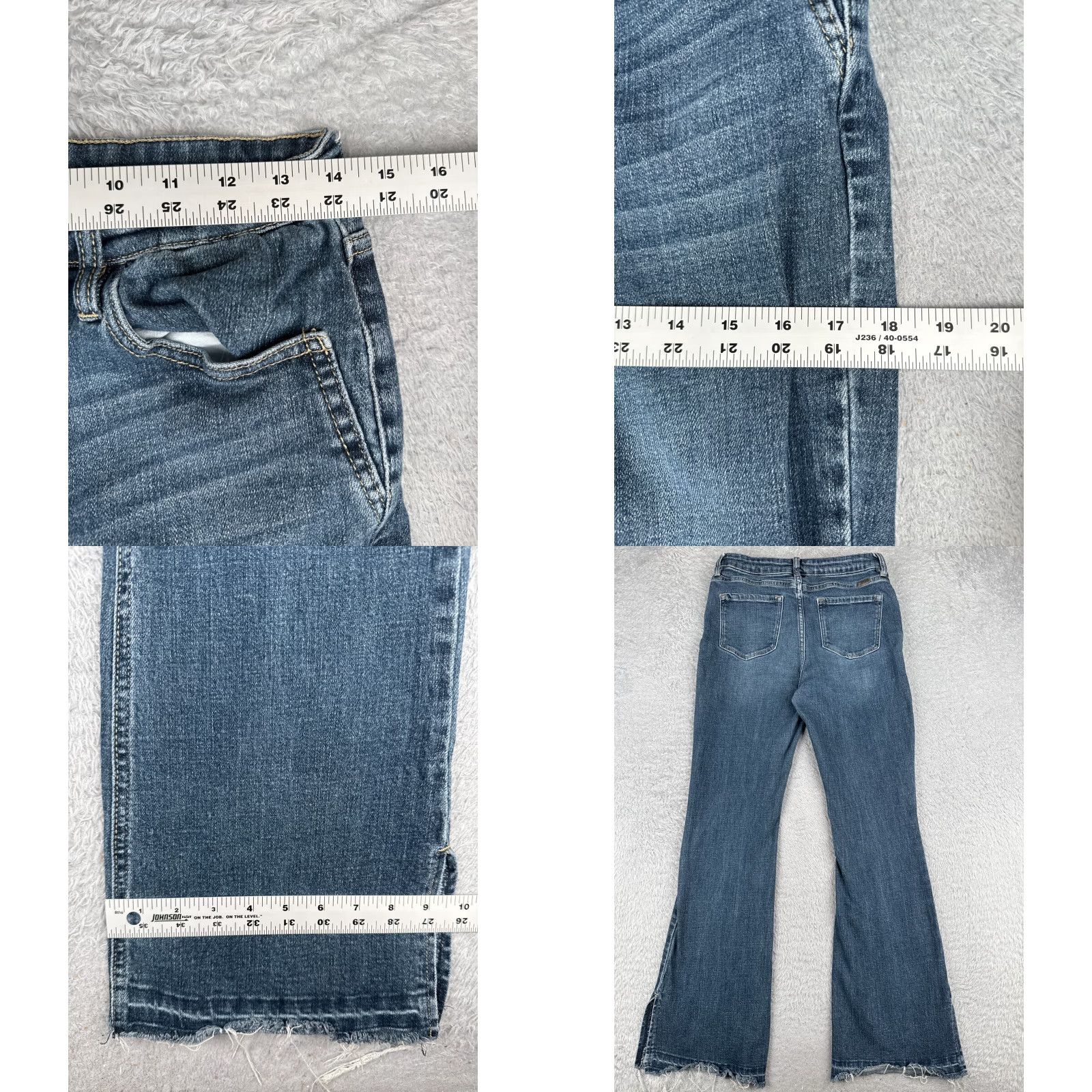 Vintage Kancan Jeans Juniors 11 Blue Denim Flared Mid Rise 28x32 Jeans Womens Size 32" / US 10 / IT 46 - 9 Thumbnail