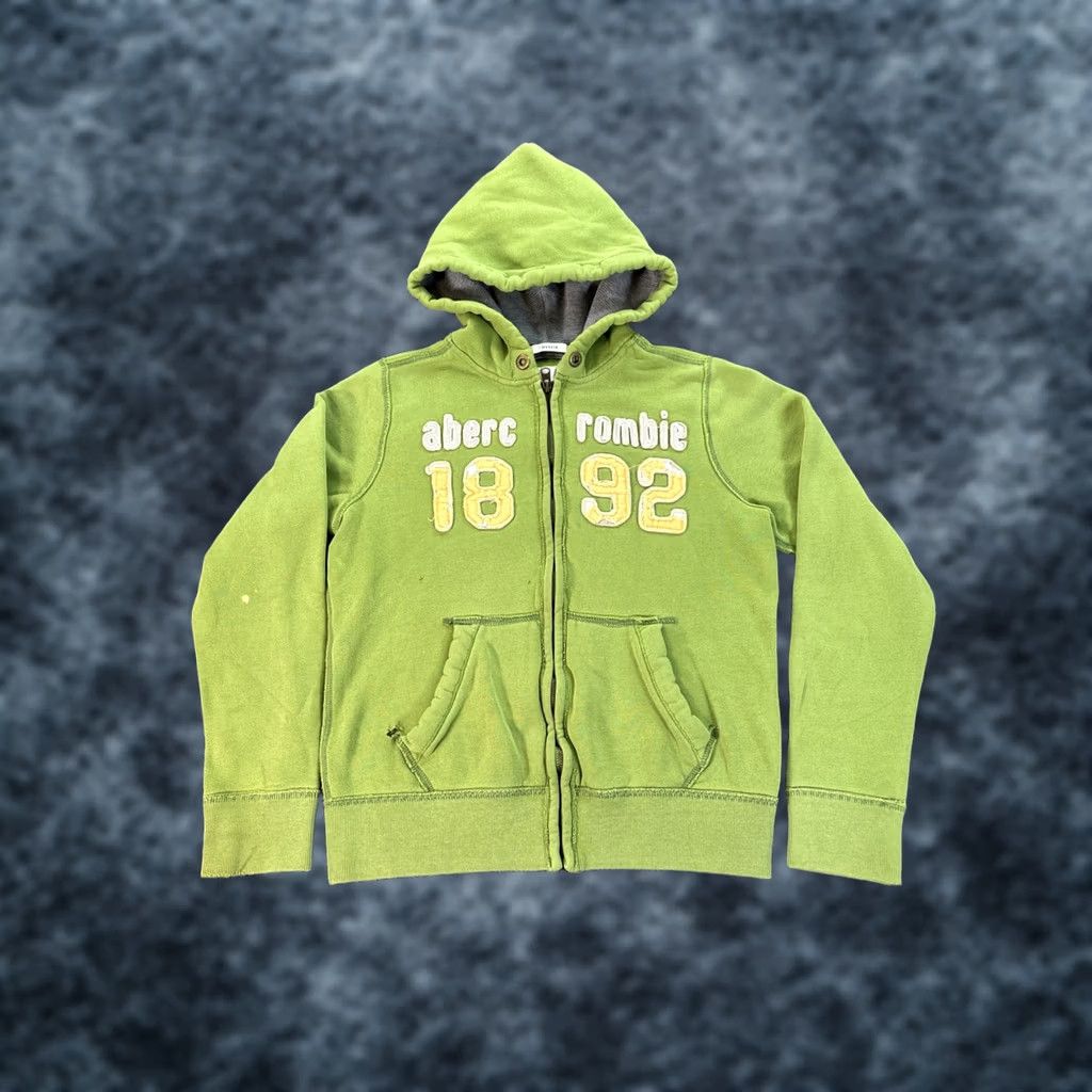 Abercrombie & Fitch Abercrombie & Fitch Y2K Distressed Green Zip