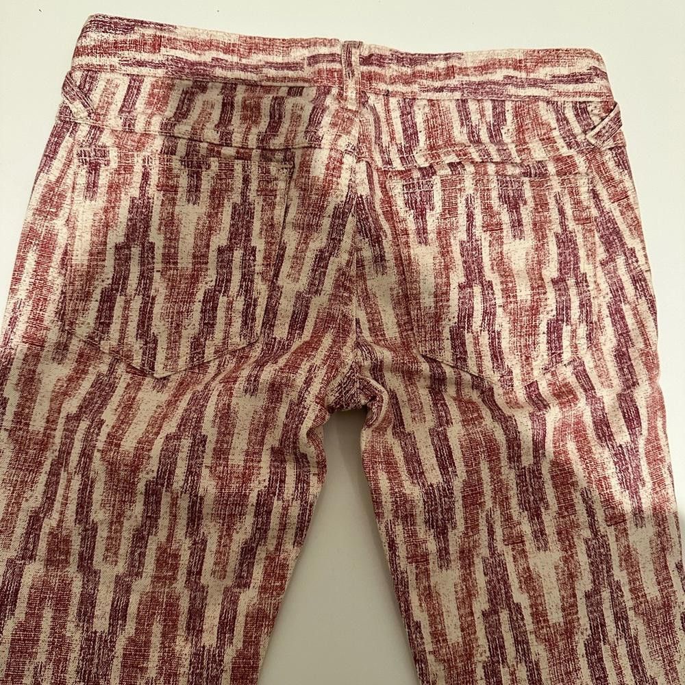 Free People Free People Americana Ikat Red White Crop Skinny Jeans 24 Size 24" / US 00 / IT 34 - 8 Thumbnail