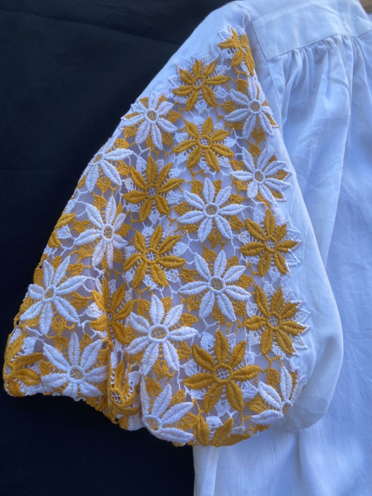 Christian Dior Monsieur Vintage Christian Dior Embroidered Balloon Sleeve Blouse Size M / US 6-8 / IT 42-44 - 14 Thumbnail