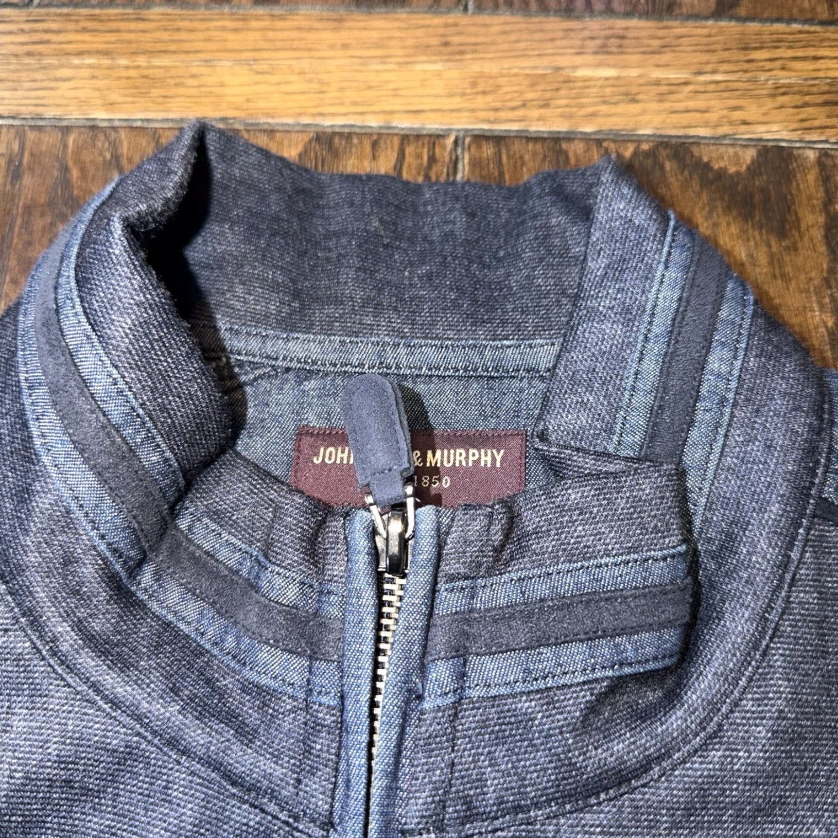 Johnston & Murphy **Mens Johnston Murphy Blue Full Zip Mock Neck Jacket Size XL** User: **Blue Johnston Murphy Mens Full Zip Mock Neck Jacket Size XL** Size US XL / EU 56 / 4 - 3 Thumbnail