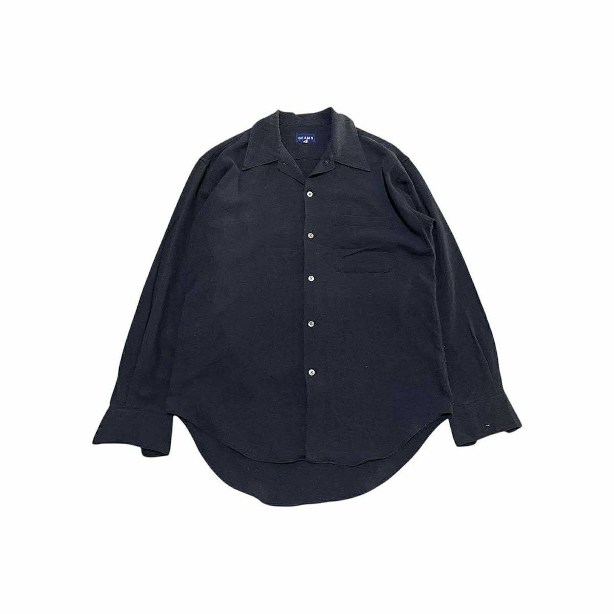 Beams Plus 🔥Beams Black Ribbed Shirt Button Up Long Sleeve Size US M / EU 48-50 / 2 - 1 Thumbnail