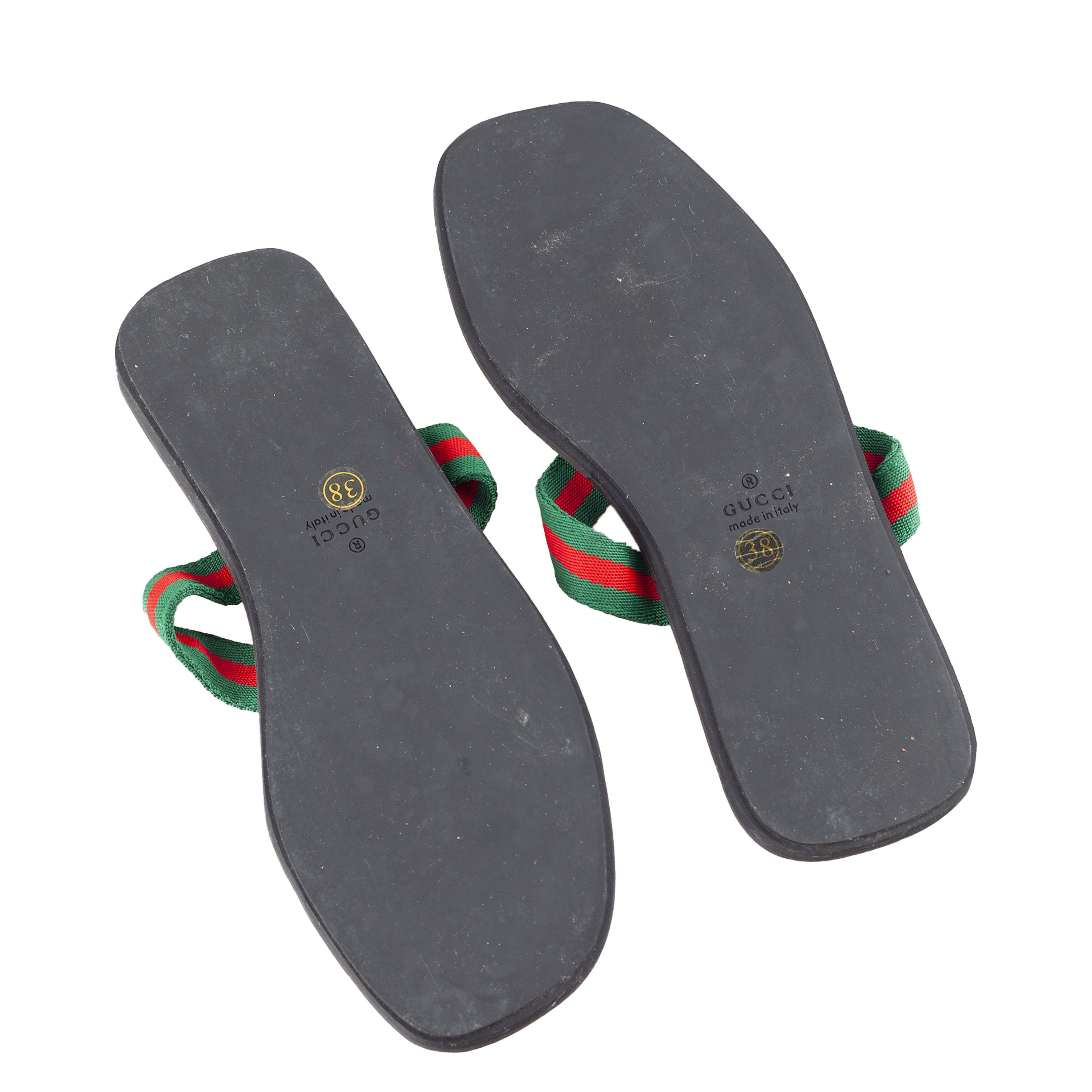 Gucci Gucci Brown Vintage Thong Sandals (38 EU) Size US 7 / IT 37 - 3 Thumbnail