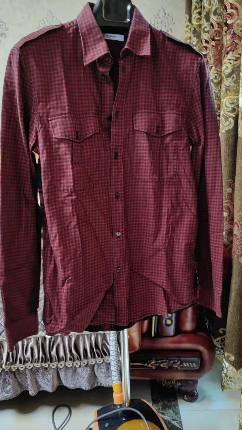 Givenchy Plaid Shirt Red and Black Color Scheme Classic