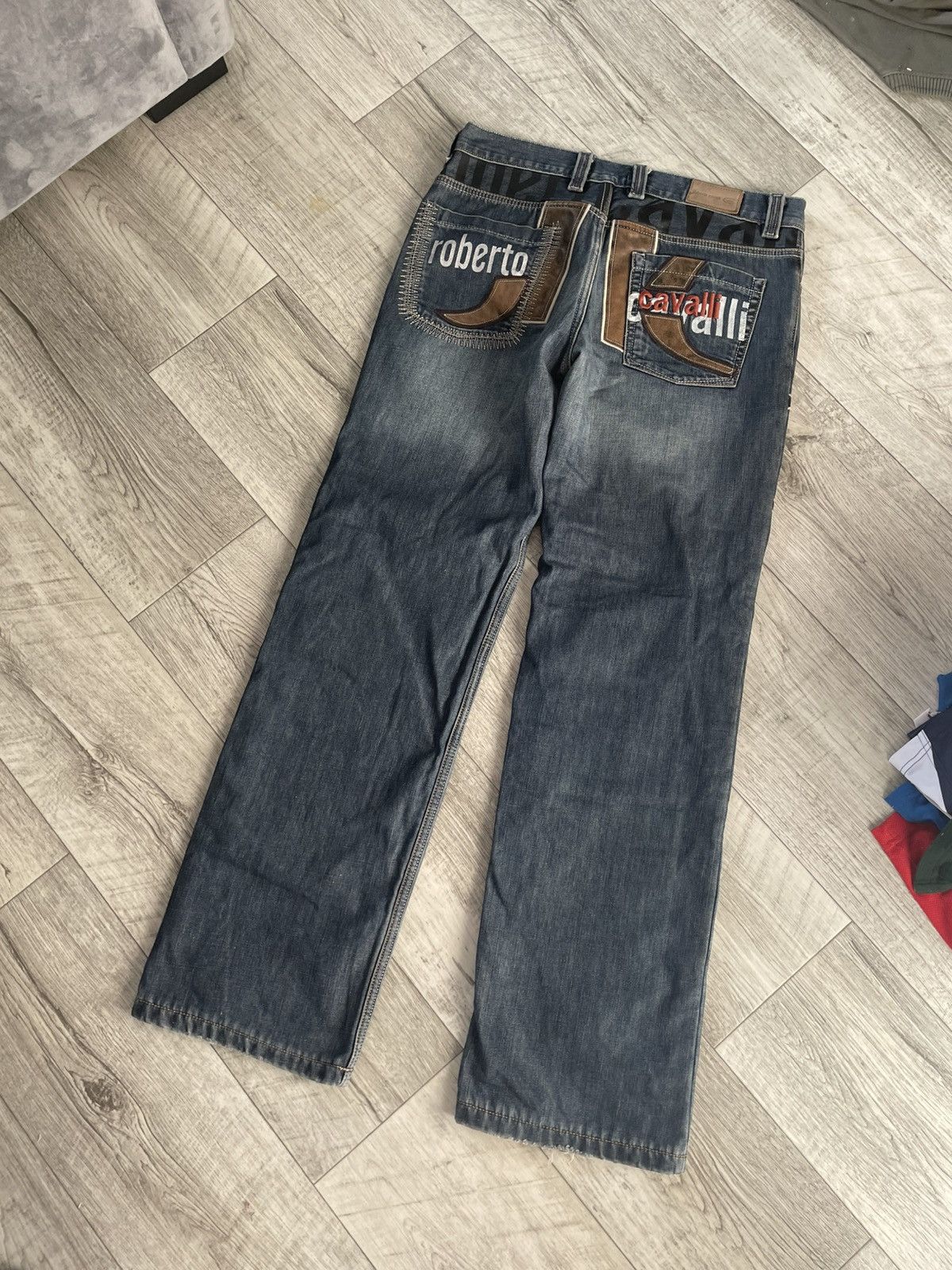 If Six Was Nine × Roberto Cavalli FLARED roberto cavalli jeans backhit logo on back pocket Size US 33 - 1 Thumbnail