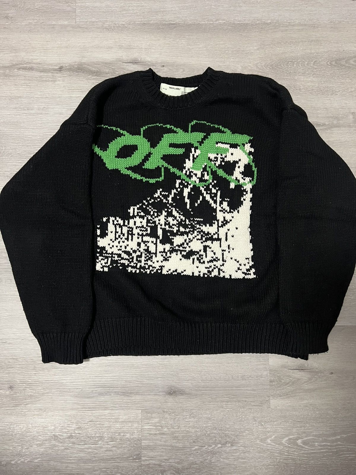 Off-White Off-White Ruined Factory Knit Sweater *WORN BY PLAYBOI