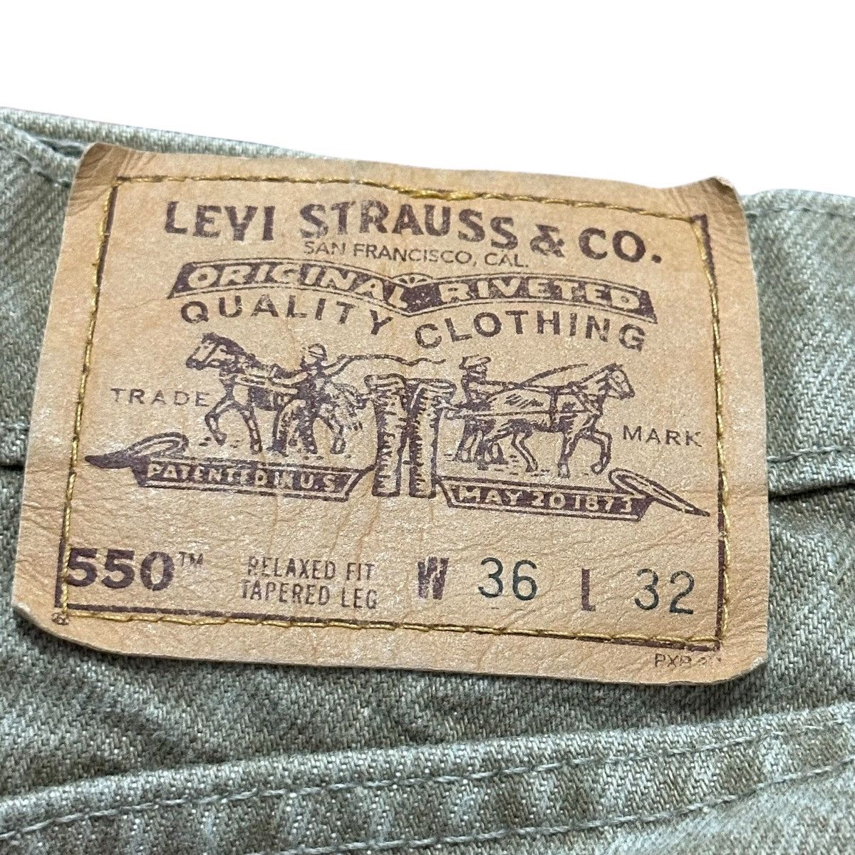 Levi's Levi’s Orange Tab 550 USA 90s Denim Olive Green 36x32 90s Size US 36 / EU 52 - 5 Thumbnail