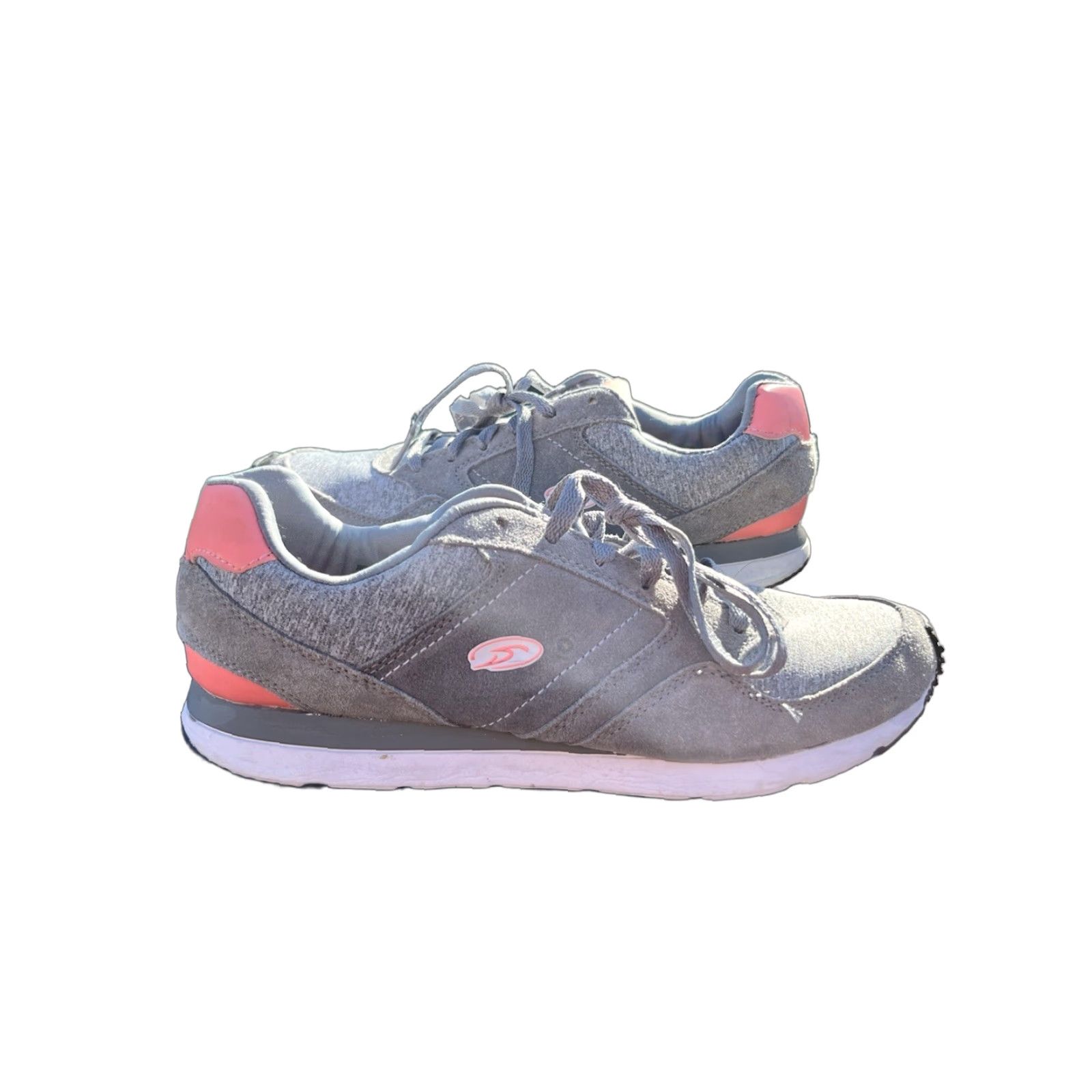 Vintage Dr. Scholl's Sneakers Gray Pink Lace Up Leather Comfort Athletic Women's Shoes Size 11 Preowned Good Size US 11 / IT 41 - 1 Thumbnail