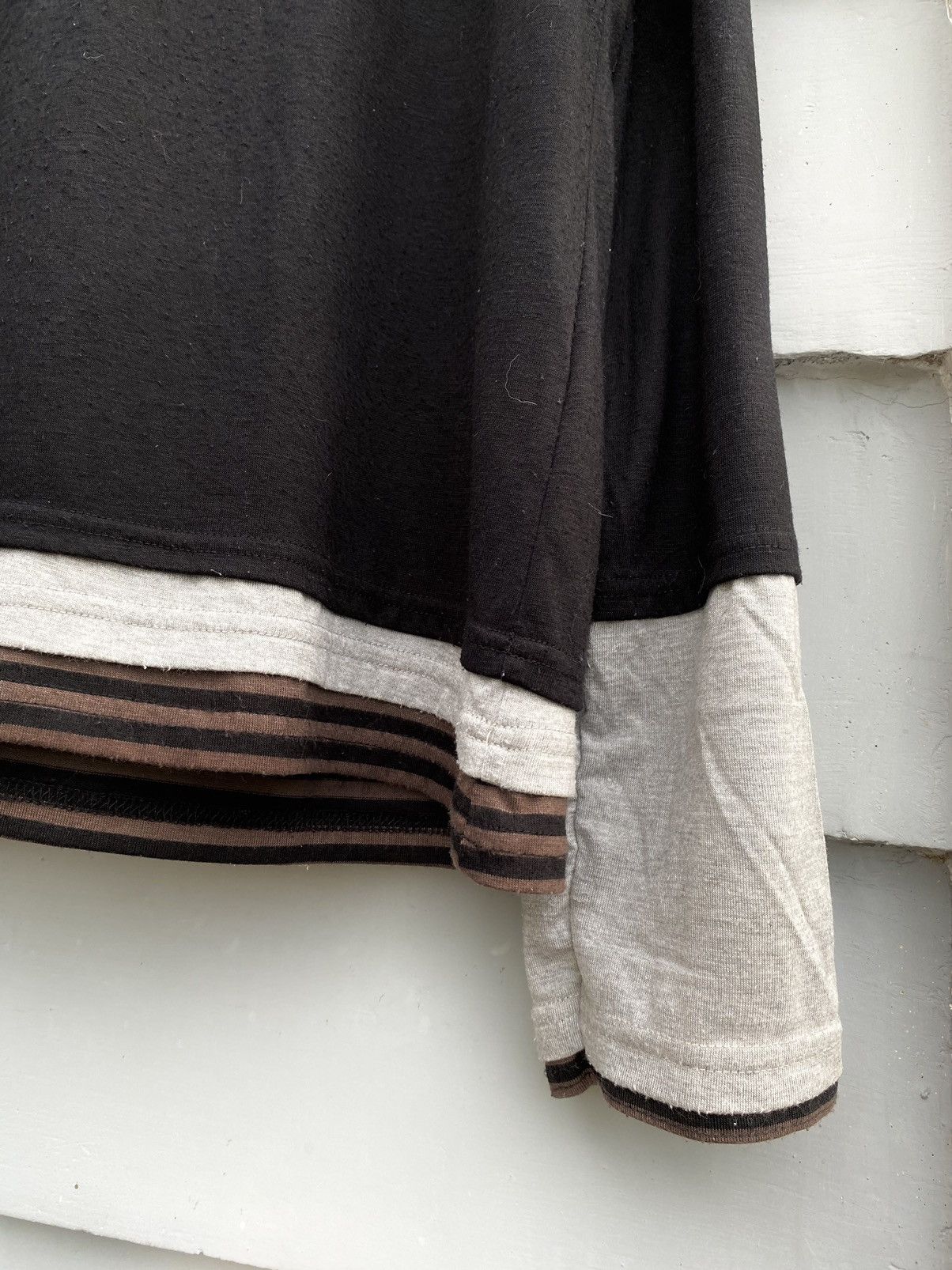 If Six Was Nine Vassafull Tripple Layer Stripes Nature Label Longsleeve Size XXL / US 16-18 / IT 52-54 - 6 Thumbnail