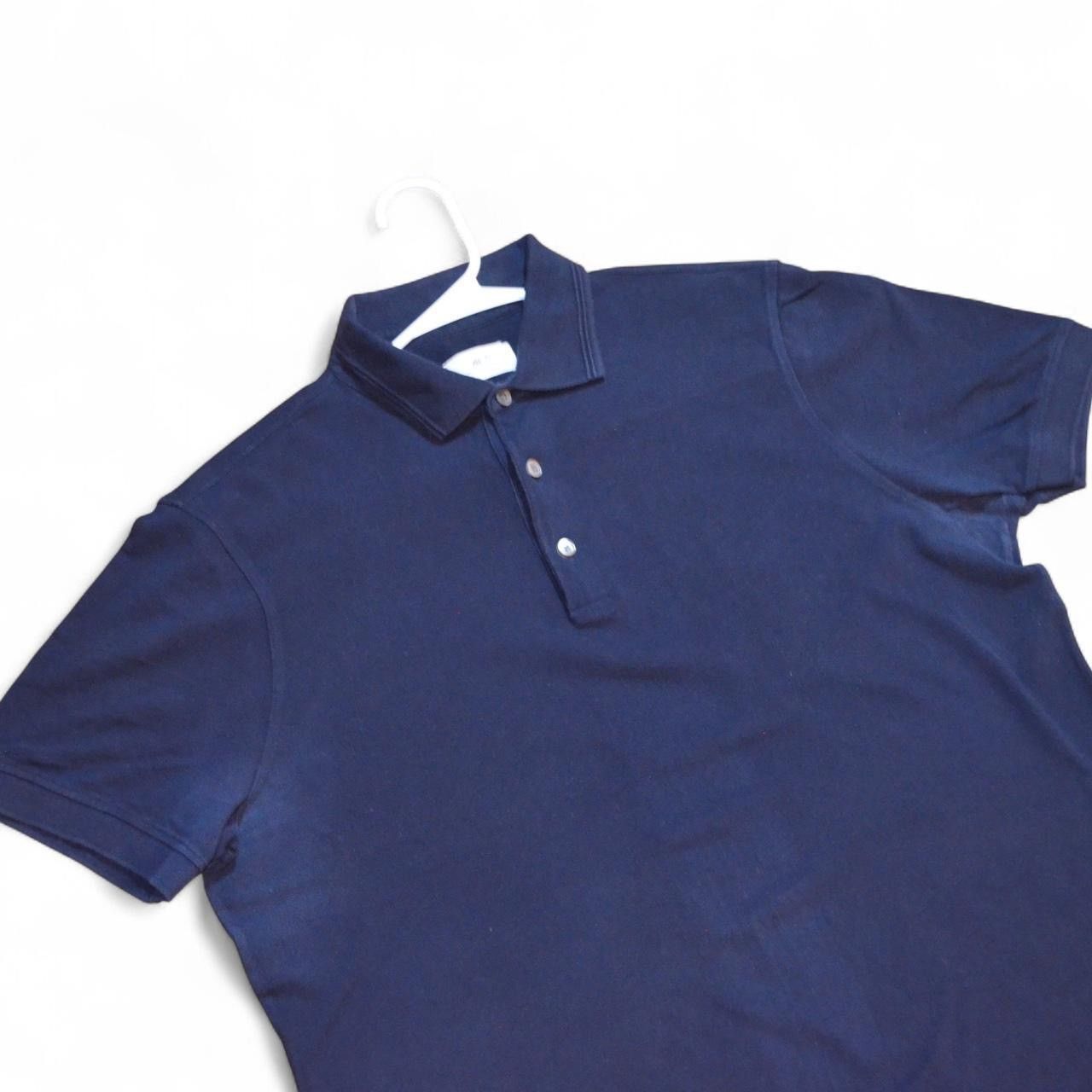 Mr P. MSRP $110 Mr P. Mr Porter navy blue pique polo cotton large Size US L / EU 52-54 / 3 - 2 Thumbnail