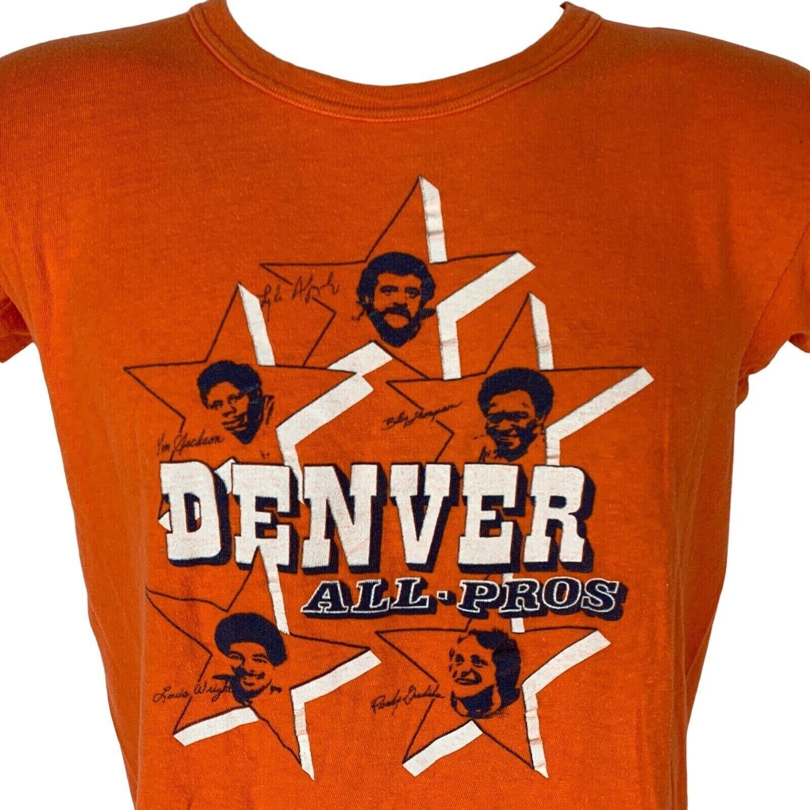 Denver Broncos 1970's Retro NFL Tie-Dye Shirt SpiderOrange / M