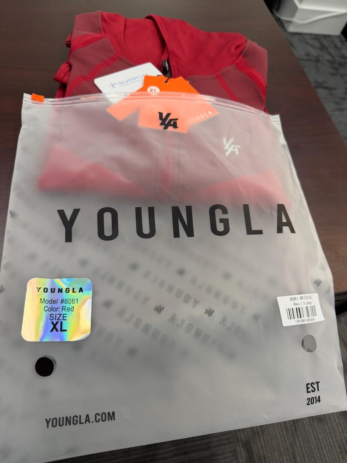YoungLA YoungLa- Mens X-Large Red- 8061 - Apex Compression Zip-Up Size US XL / EU 56 / 4 - 1 Thumbnail