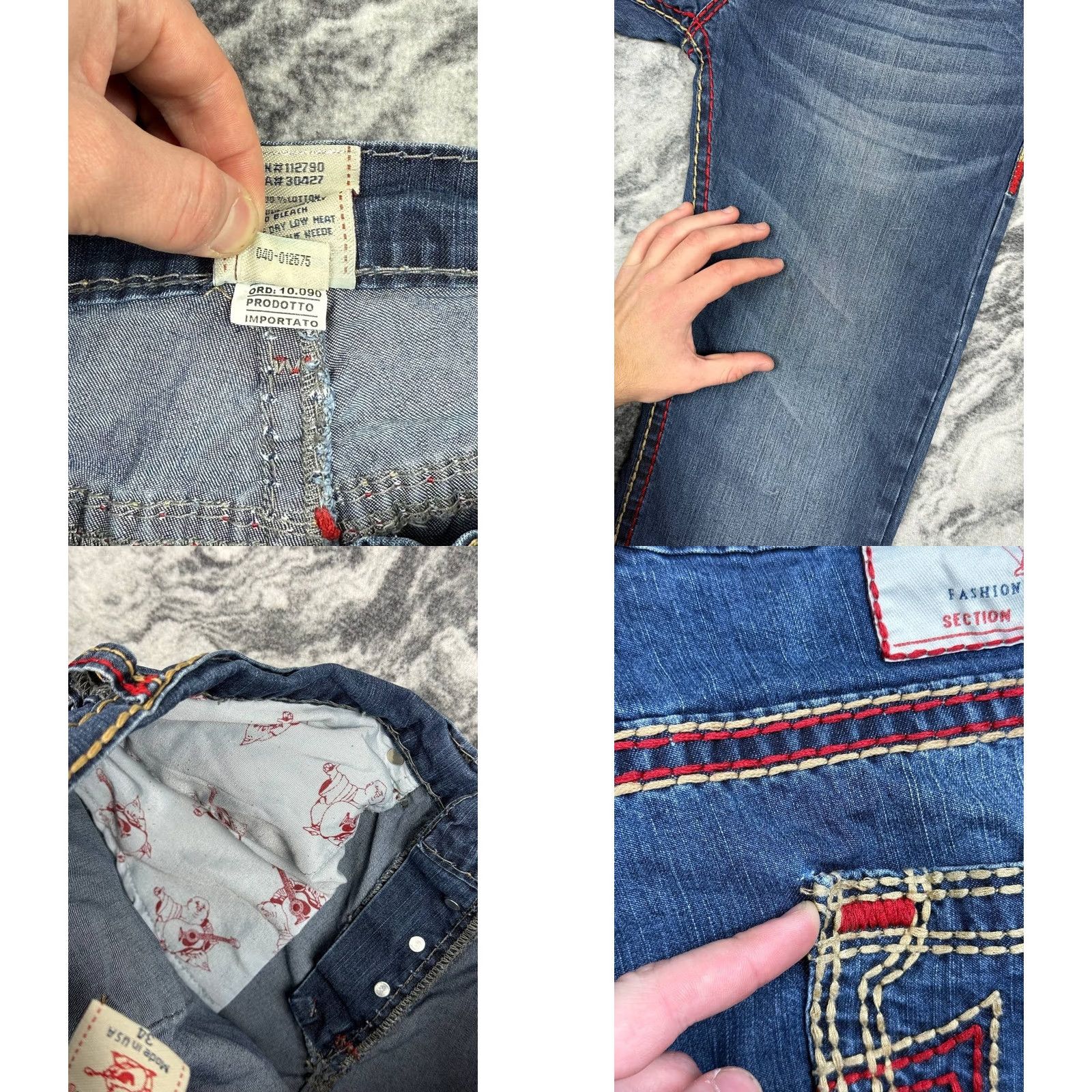 True Religion VINTAGE True Religion Rocco Denim Jeans Men 34x34 Blue 5-Pocket Straight Long Rise 10-12in Logo Pattern Solid Jeans Baggy Size US 34 / EU 50 - 9 Thumbnail
