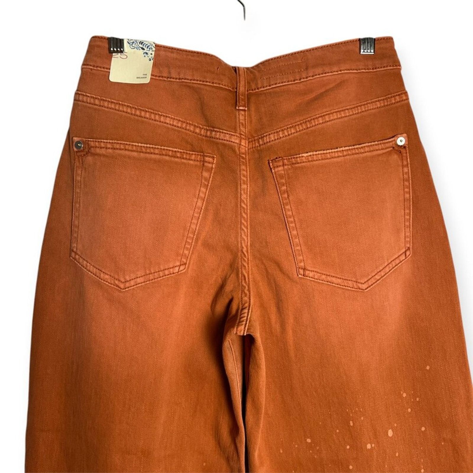 Anthropologie Pilcro The Breaker Orange High Rise Pants 25 NWT Size 25" / US 0 / IT 36 - 12 Thumbnail