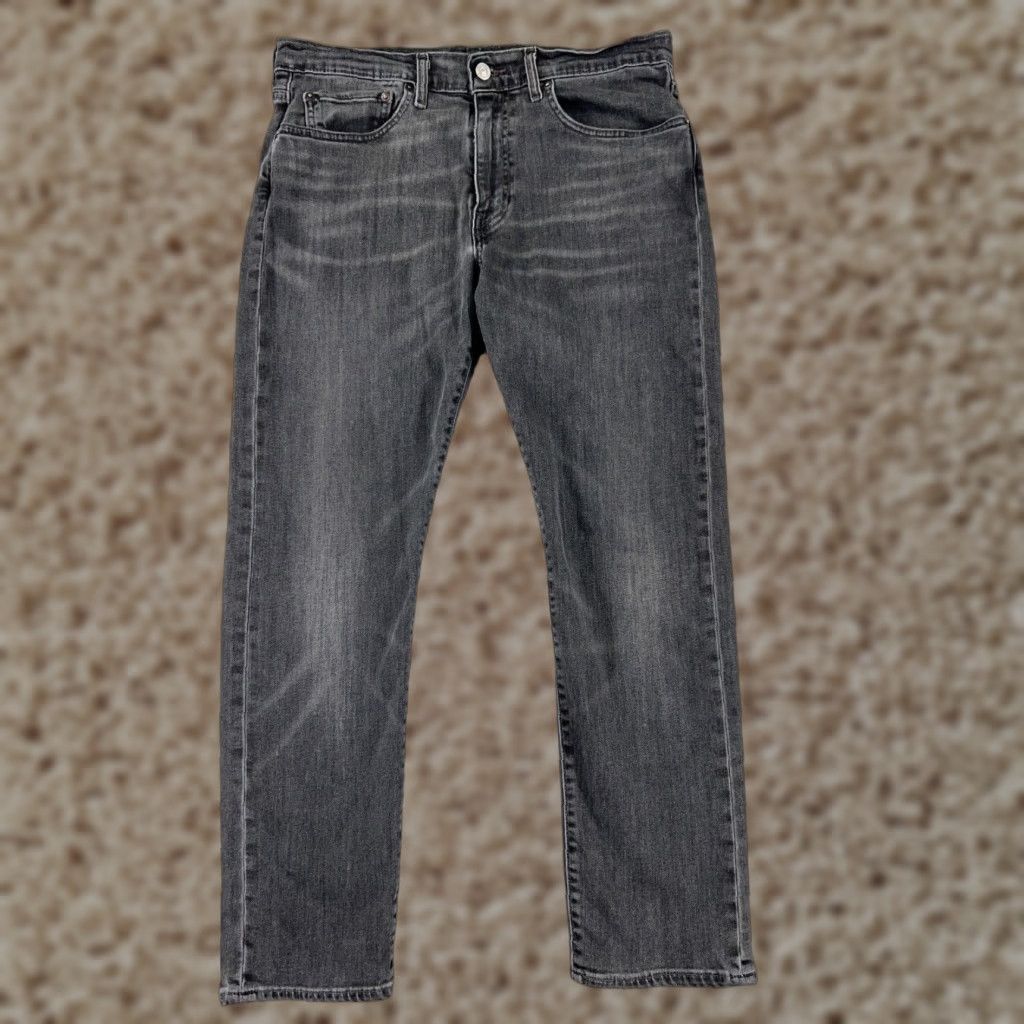 Levi's Levis 502 Jeans Slim Straight Denim Black 32x28 5-Pocket Cotton Blend Regular Mens Size US 32 / EU 48 - 1 Thumbnail