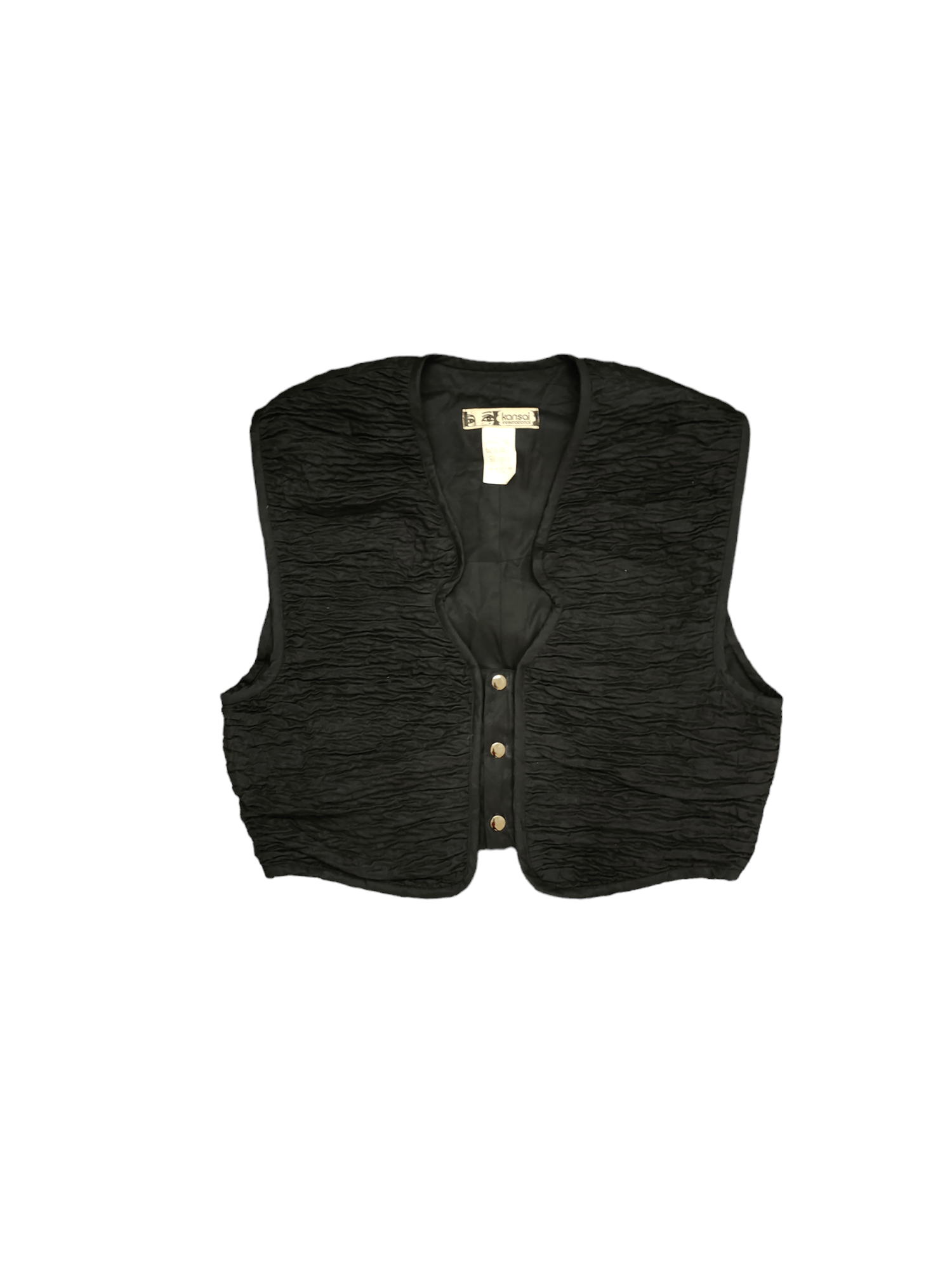 Kansai Yamamoto Vtg 90s Kansai International Kansai Yamamoto Pleated Vest Size US S / EU 44-46 / 1 - 2 Thumbnail