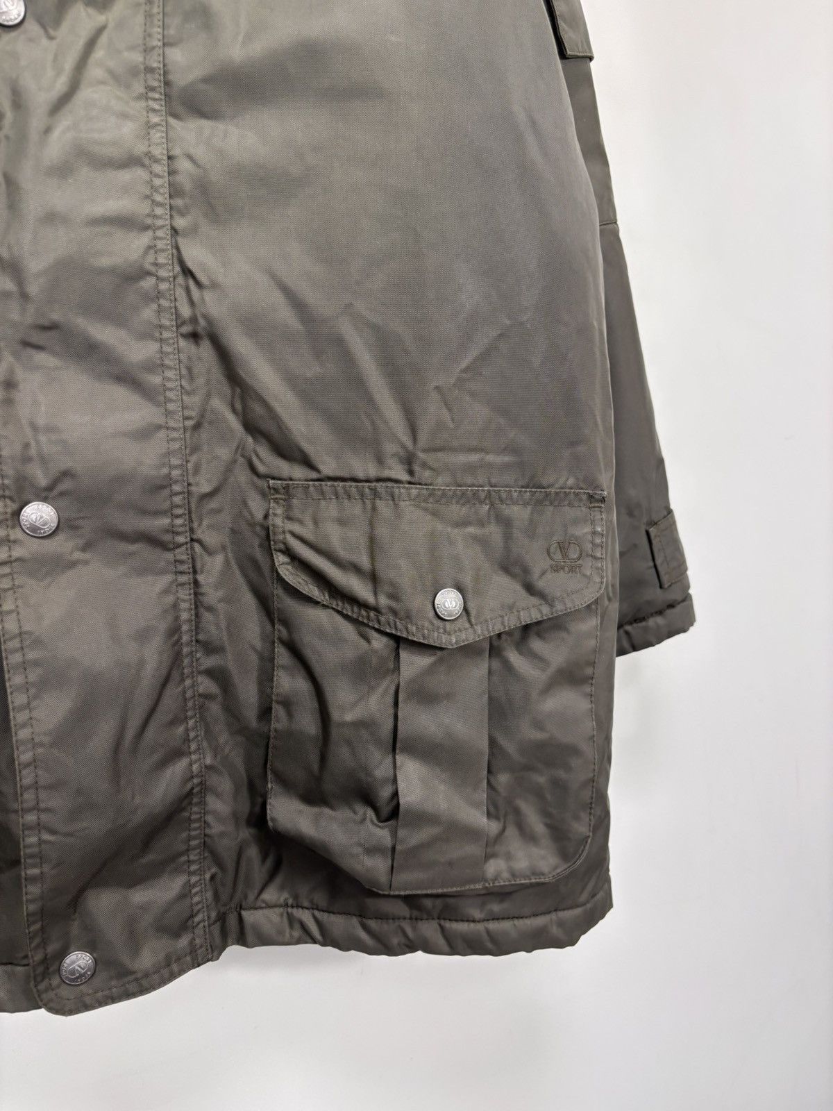 Valentino Vintage 1990s Valentino Sport Men’s Khaki Padded Jacket Coat Size US L / EU 52-54 / 3 - 8 Thumbnail