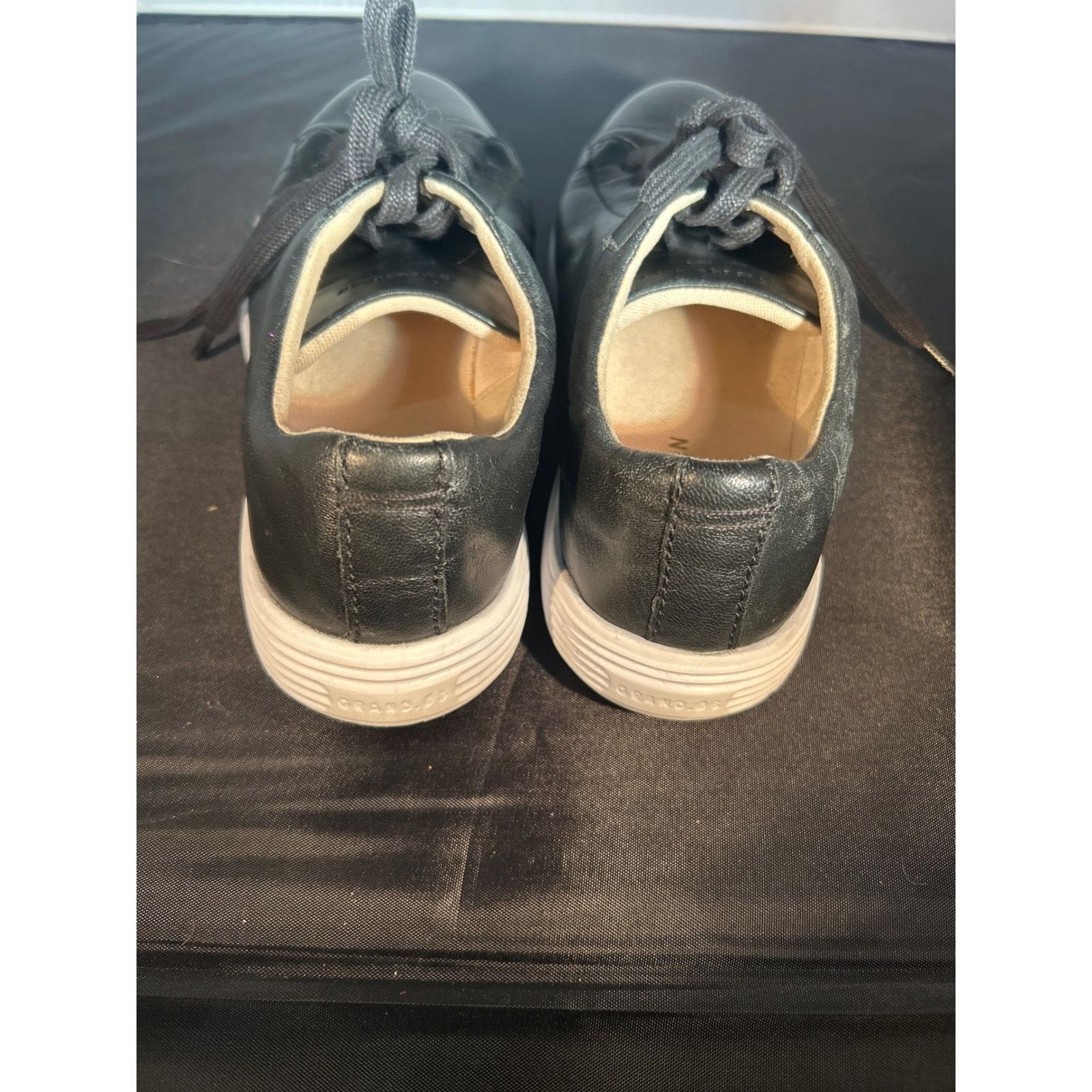 Cole Haan Cole Haan Black Leather Lace Up Sneakers Comfortable Size US 7 / IT 37 - 4 Thumbnail