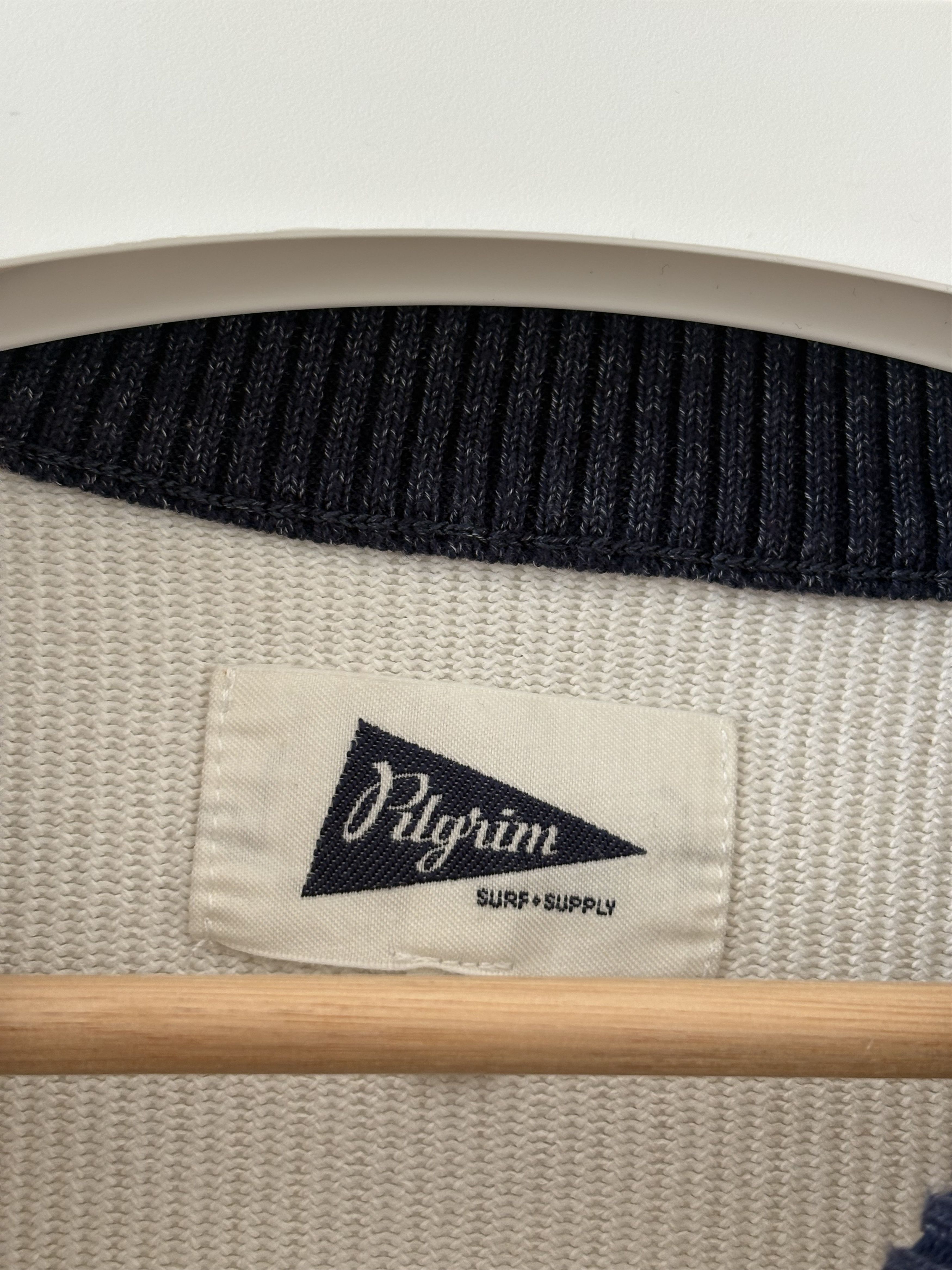 Pilgrim Surf + Supply White Stripe Sweater Size US M / EU 48-50 / 2 - 3 Thumbnail