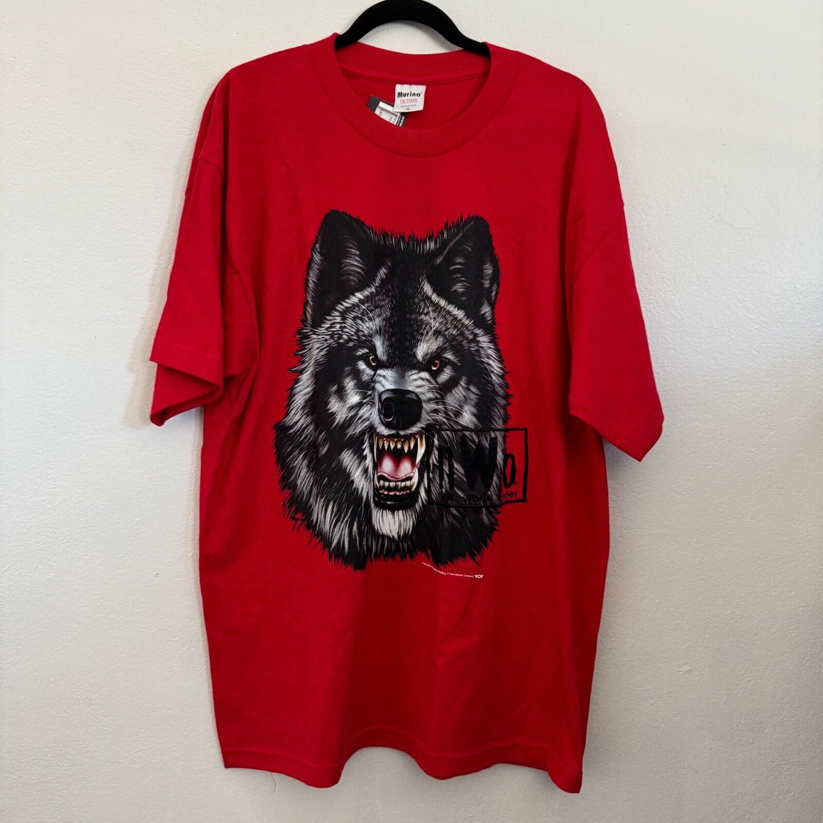 Vintage Vintage 90s NWO New World Order Wrestling Red Wolf Pack XL Size US XL / EU 56 / 4 - 1 Thumbnail