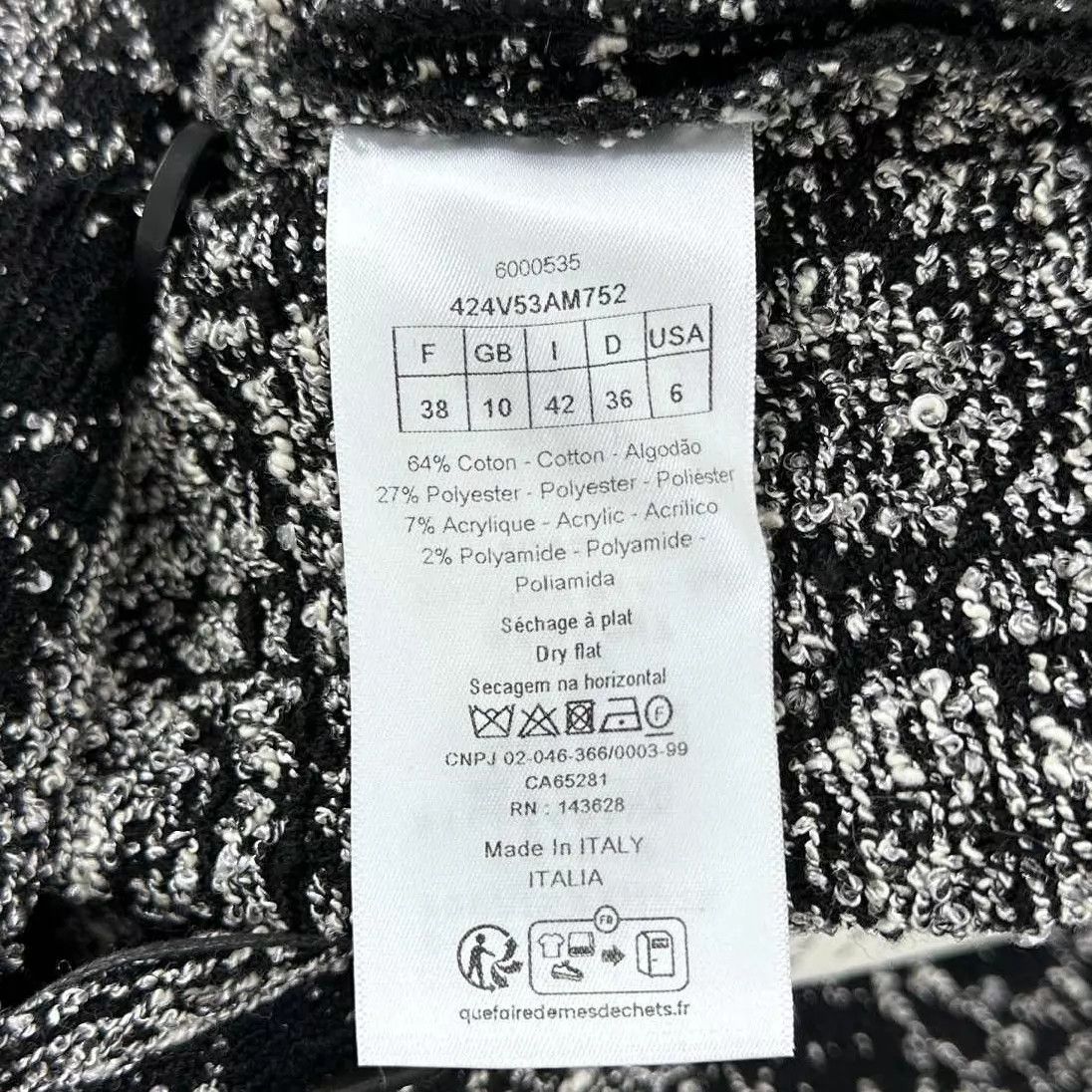 Dior Dior Black & White Houndstooth Tweed Jacket 38 Size S / US 4 / IT 40 - 4 Thumbnail