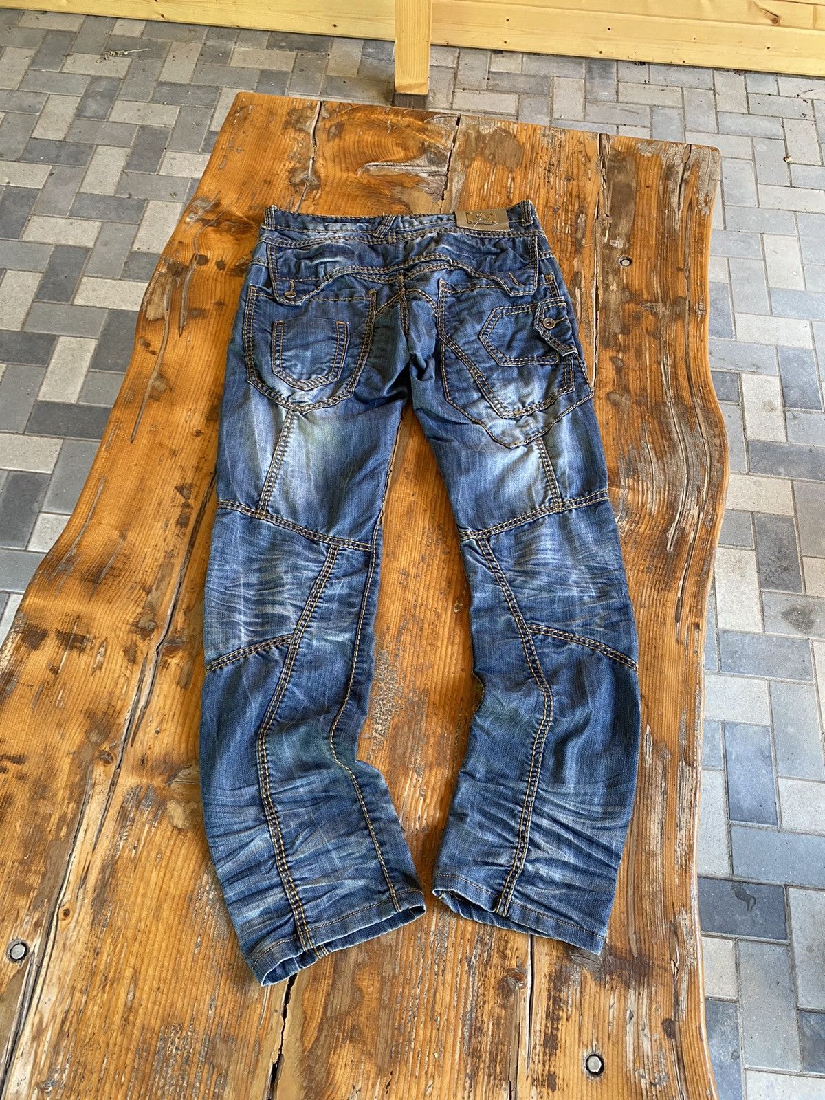 If Six Was Nine DISTRESSED JEANS Denim multi pocket y2k lgb style Size US 32 / EU 48 - 6 Thumbnail
