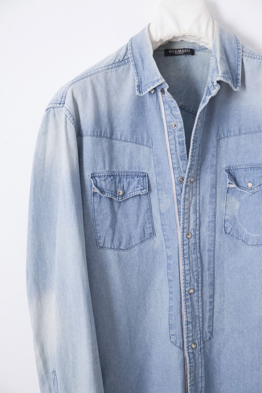 Balmain AW11 blue western shirt Size US M / EU 48-50 / 2 - 3 Thumbnail