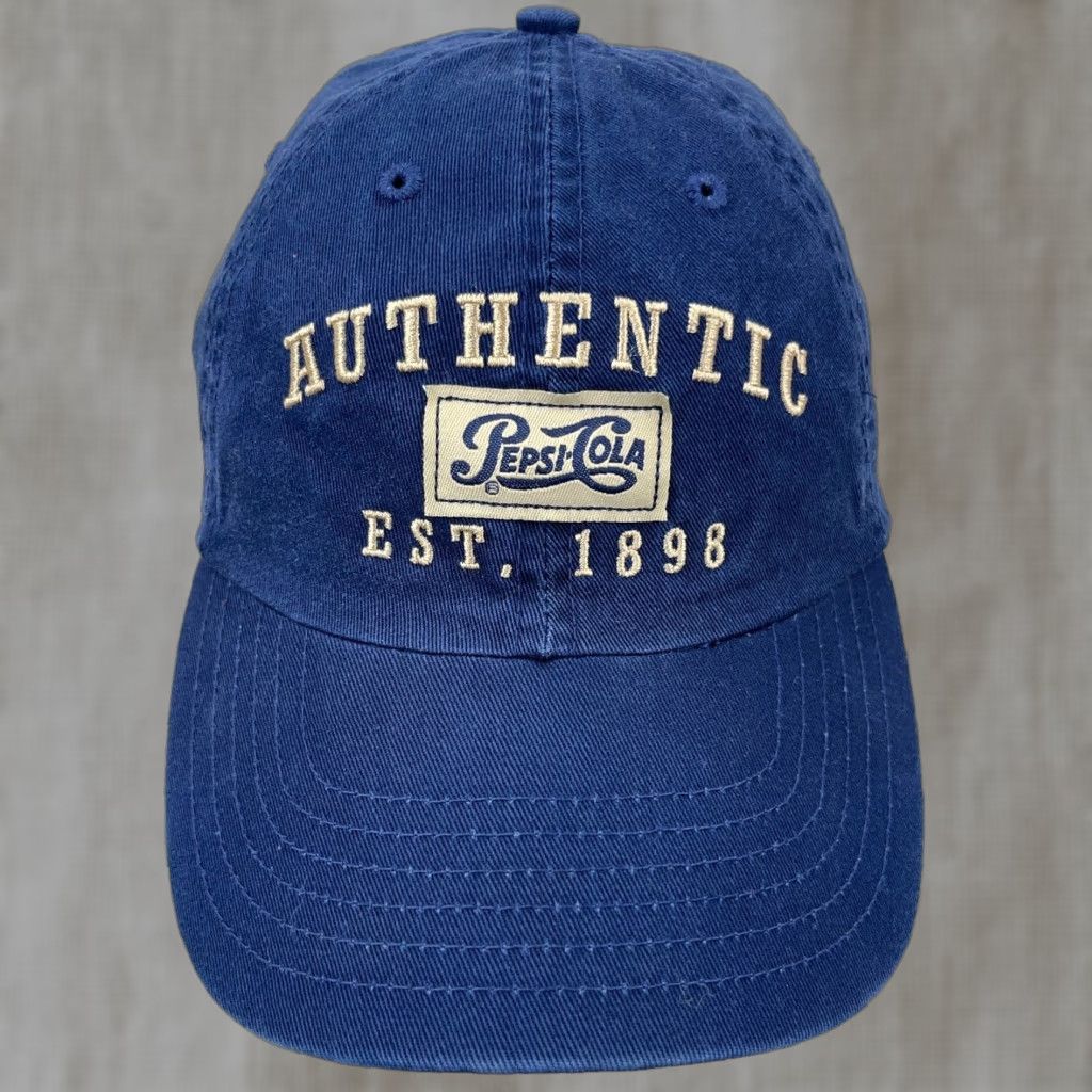 Vintage VINTAGE Pepsi Cola Hat Cap Strap Back Blue Dad Twill Retro Adult Adjustable Size ONE SIZE - 1 Thumbnail