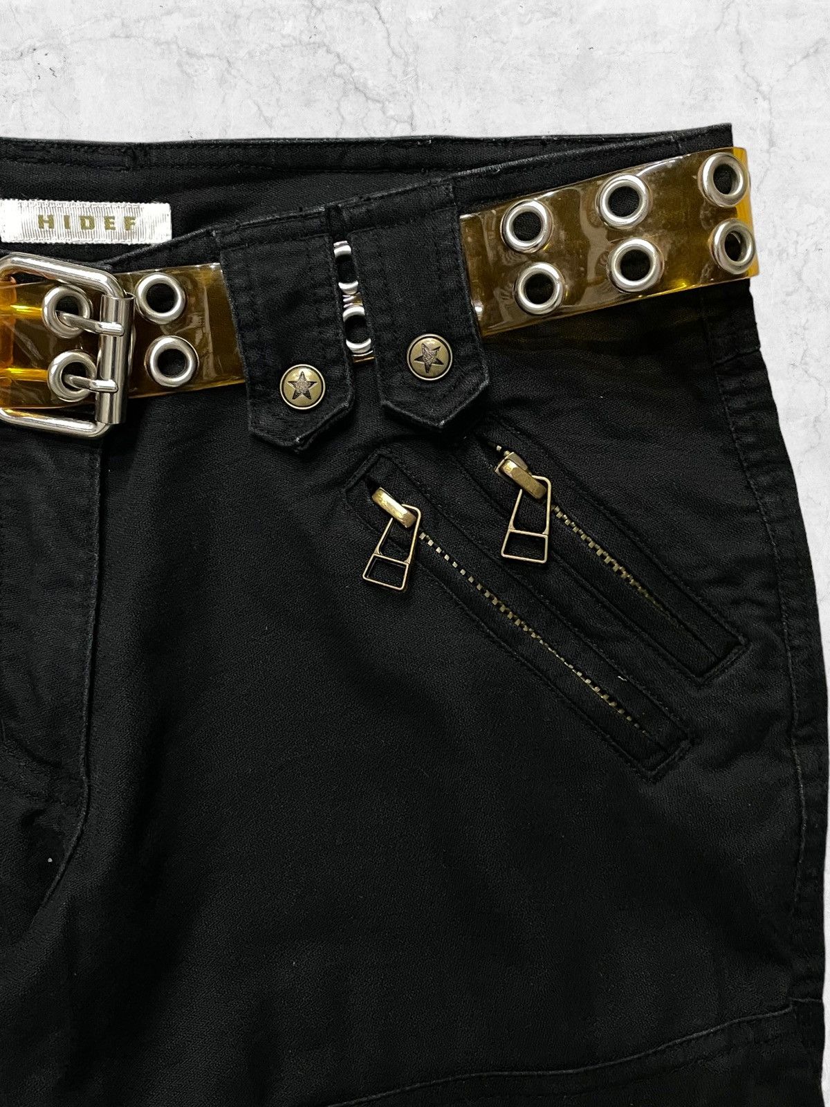 Japanese Brand × Vintage Hidef Japan Gas Mask Multi Pocket Cargo Pants & Rivet Belt Size US 32 / EU 48 - 9 Thumbnail